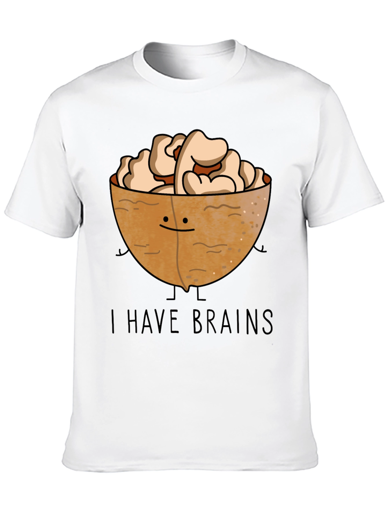 Black I Have Brains Walnut Graphic T-Shirt view 10