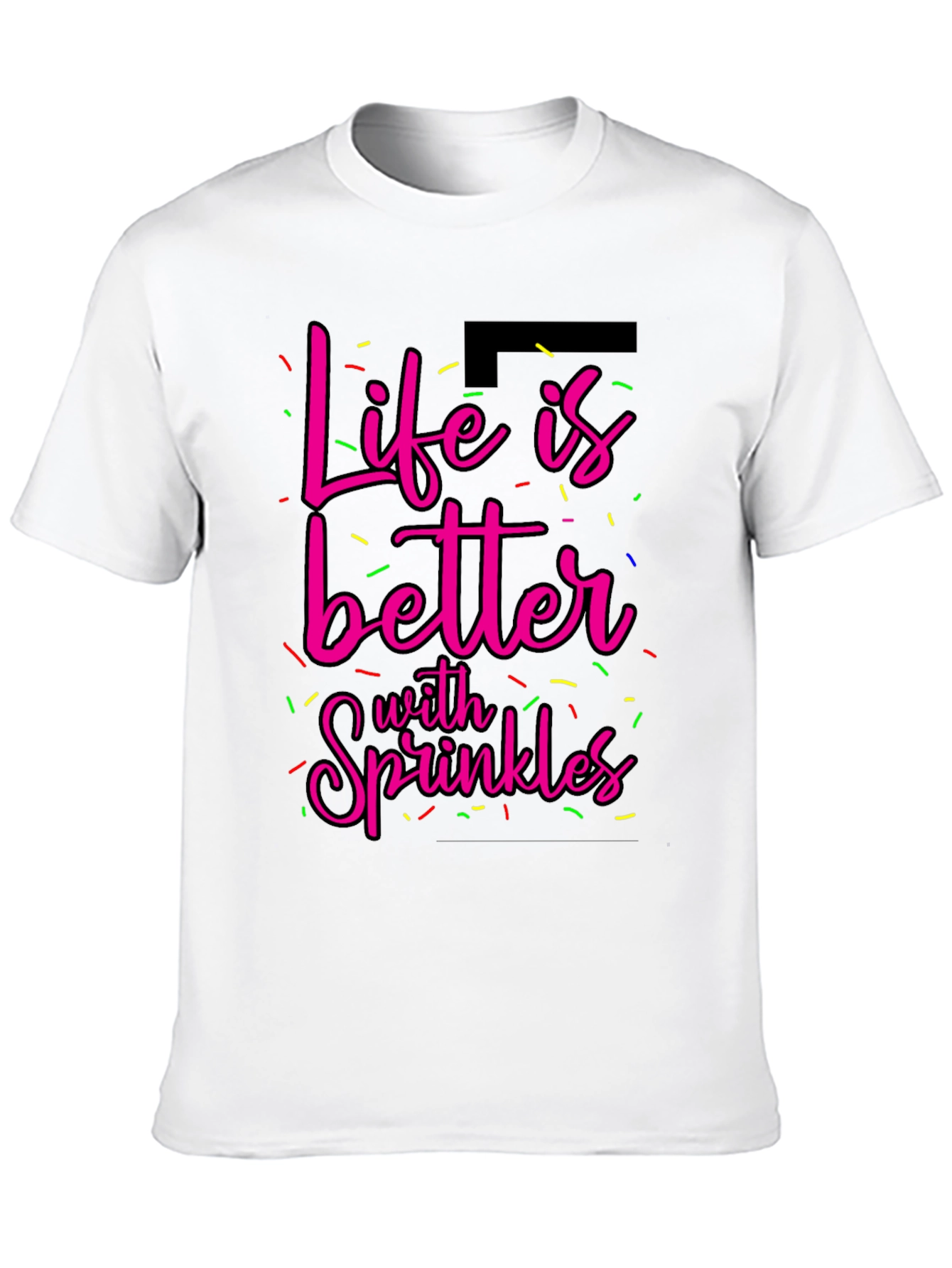 Black Life is Better with Sprinkles Graphic Tee view 10