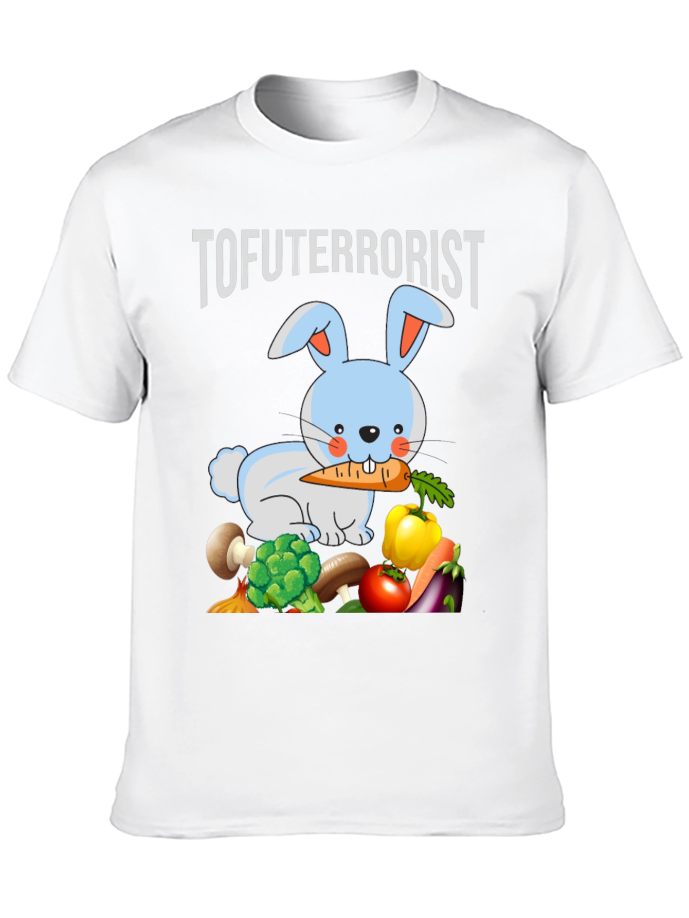 Black Tofuterrorist Vegan Bunny T-Shirt view 10