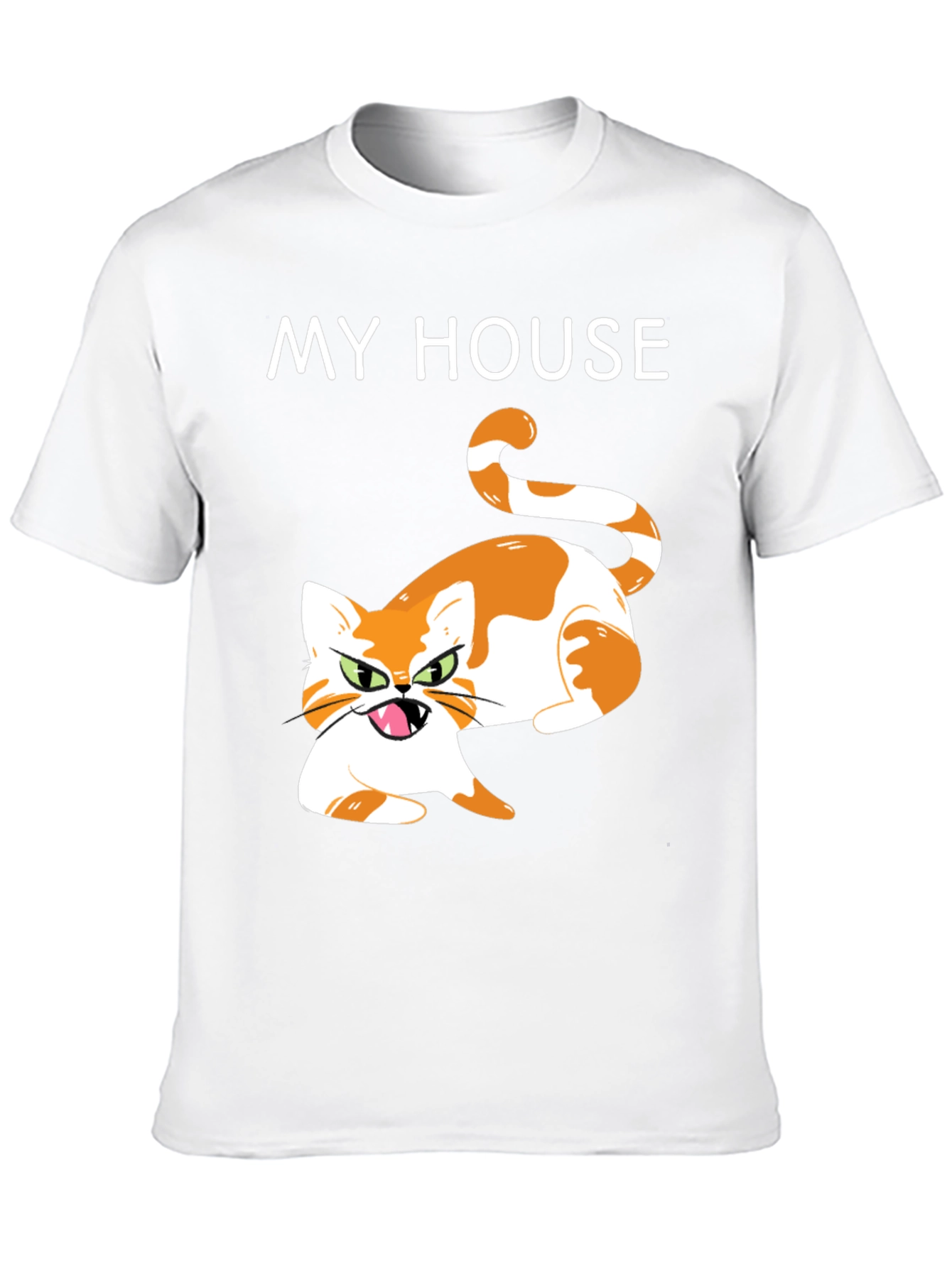 Black My House Cat Graphic T-Shirt - Novelty Tee view 10