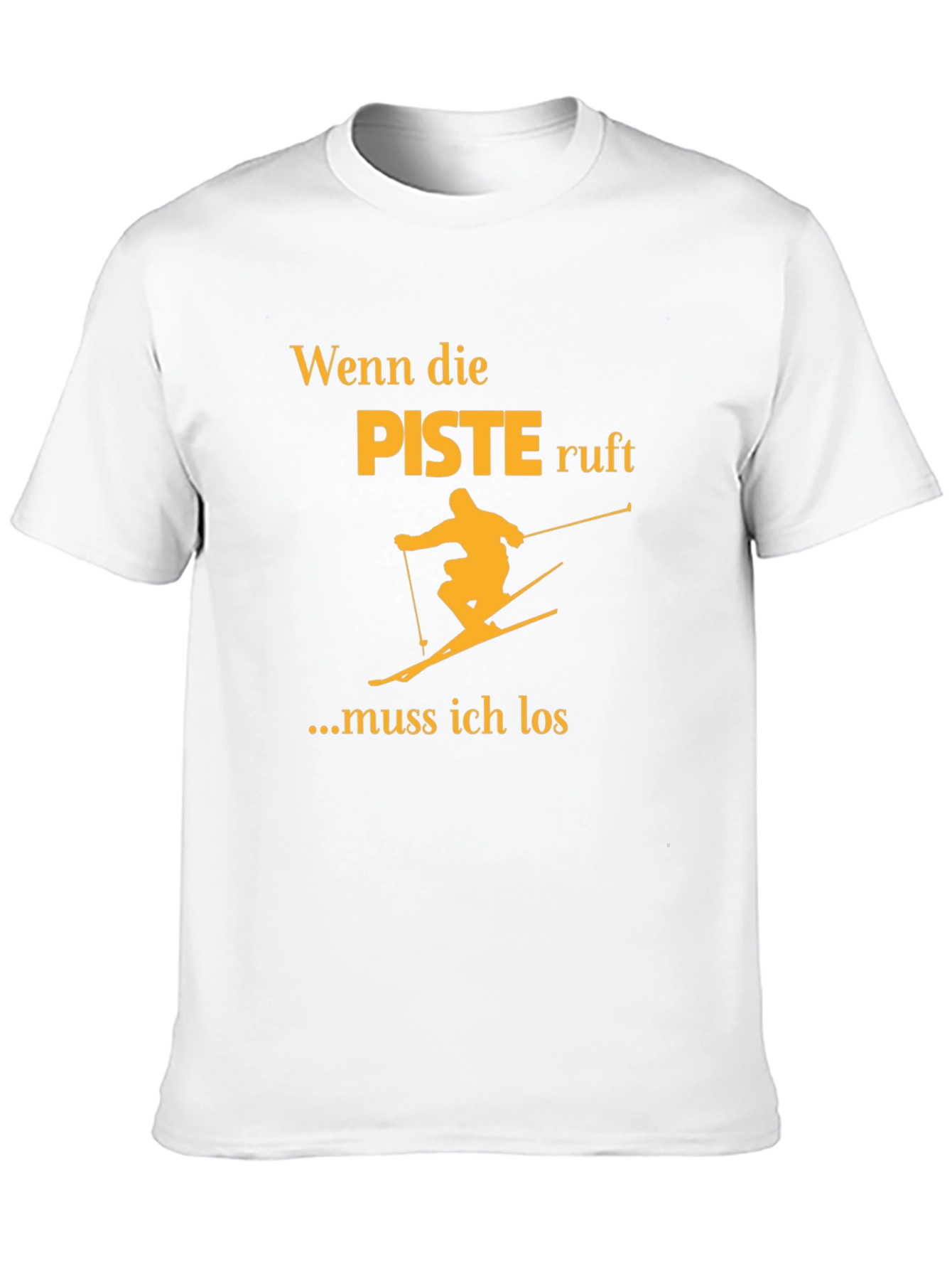 Black Wenn die Piste Ruft Black T-Shirt - Skiing Adventure Tee view 10