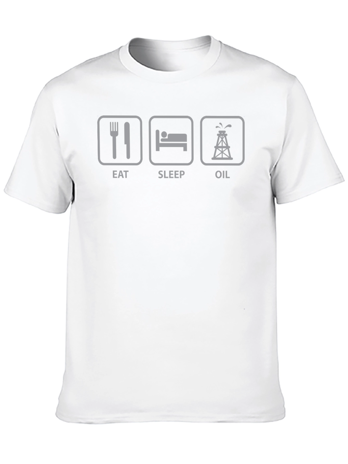 Black Eat Sleep Oil T-Shirt - Funny Worker Gift view 10