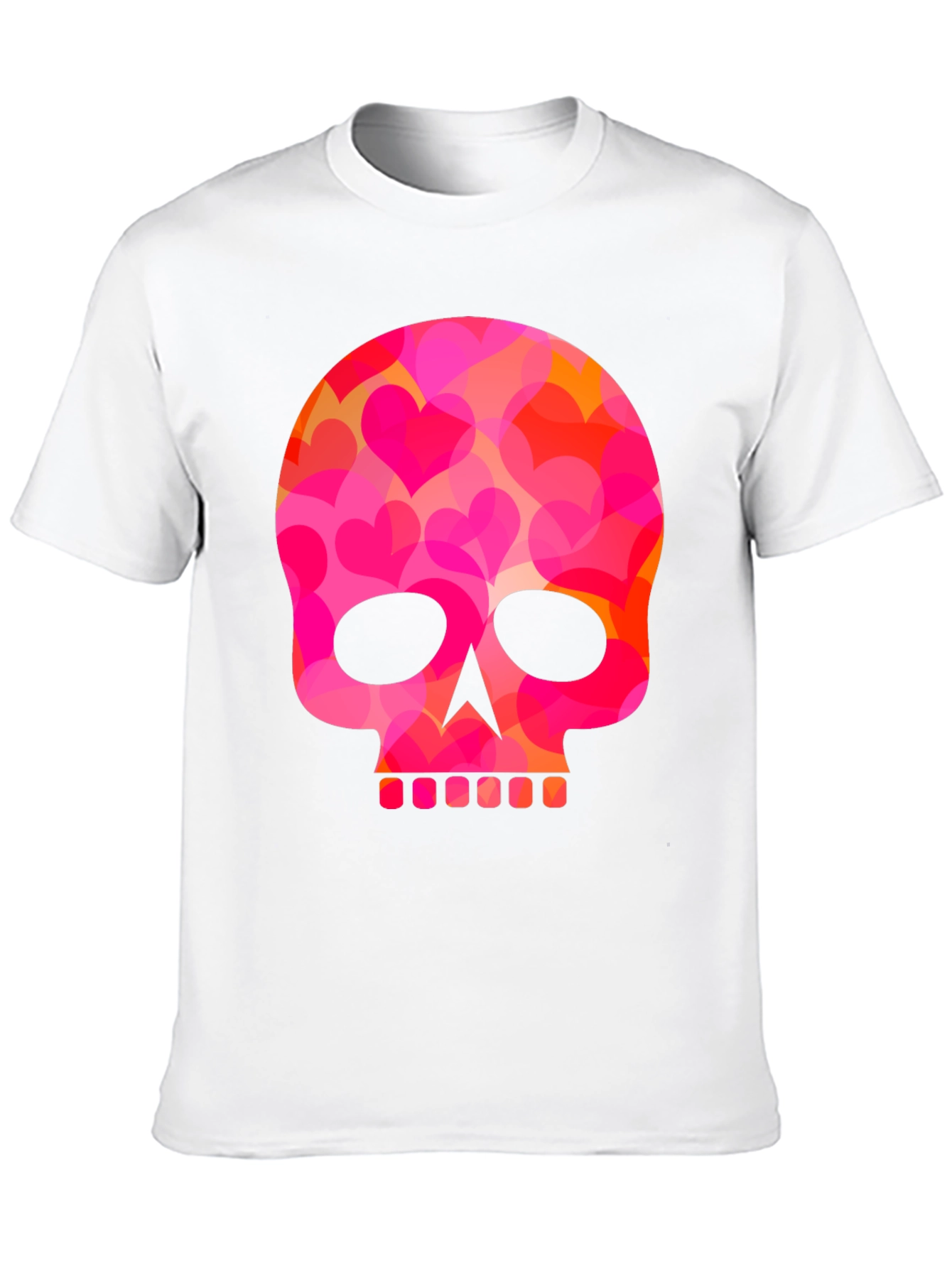 Black Heart Skull Graphic T-Shirt - Men's Black Tee view 10