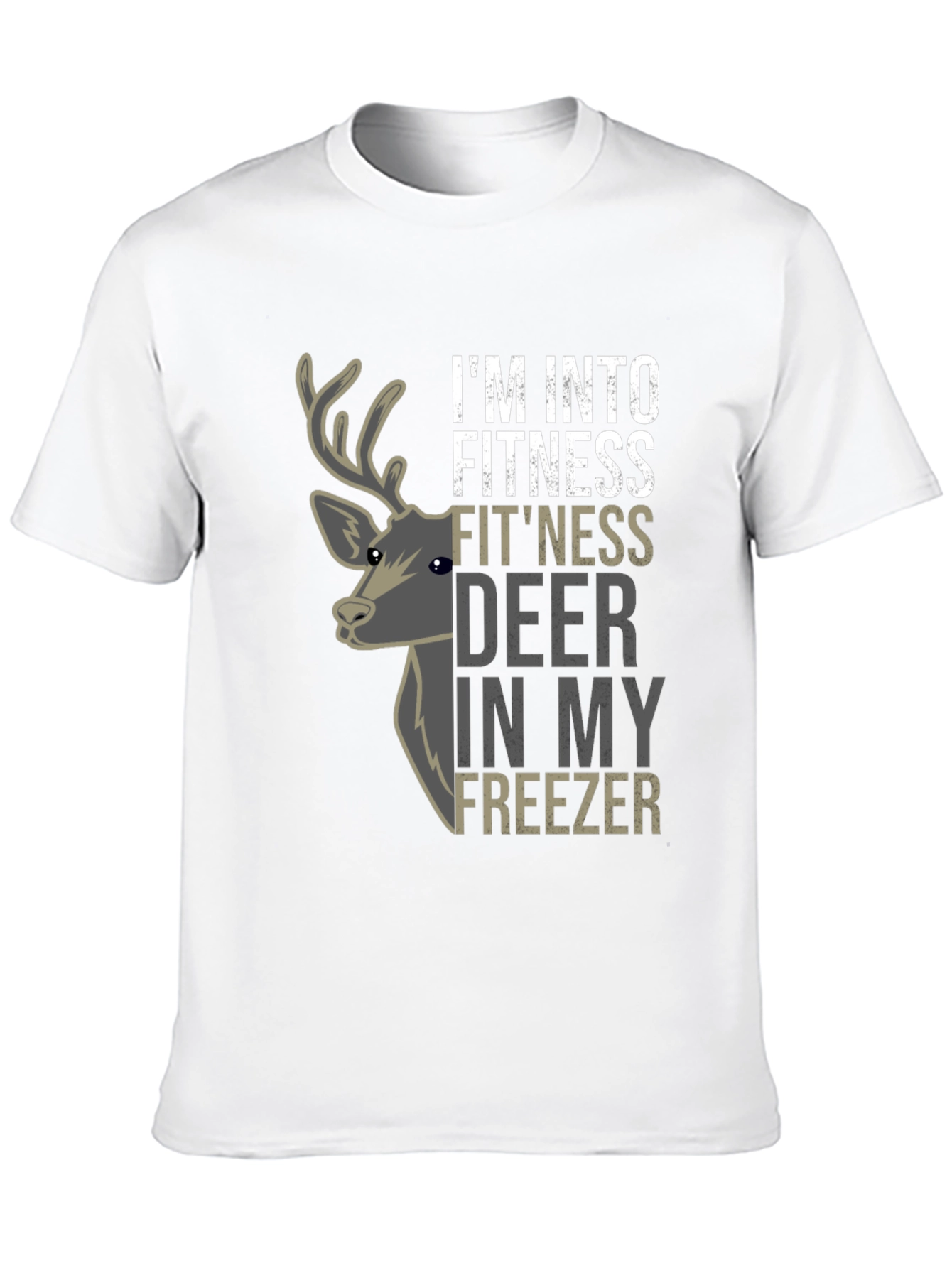 Black I'm Into Fitness Fit'ness Deer In My Freezer T-Shirt view 10