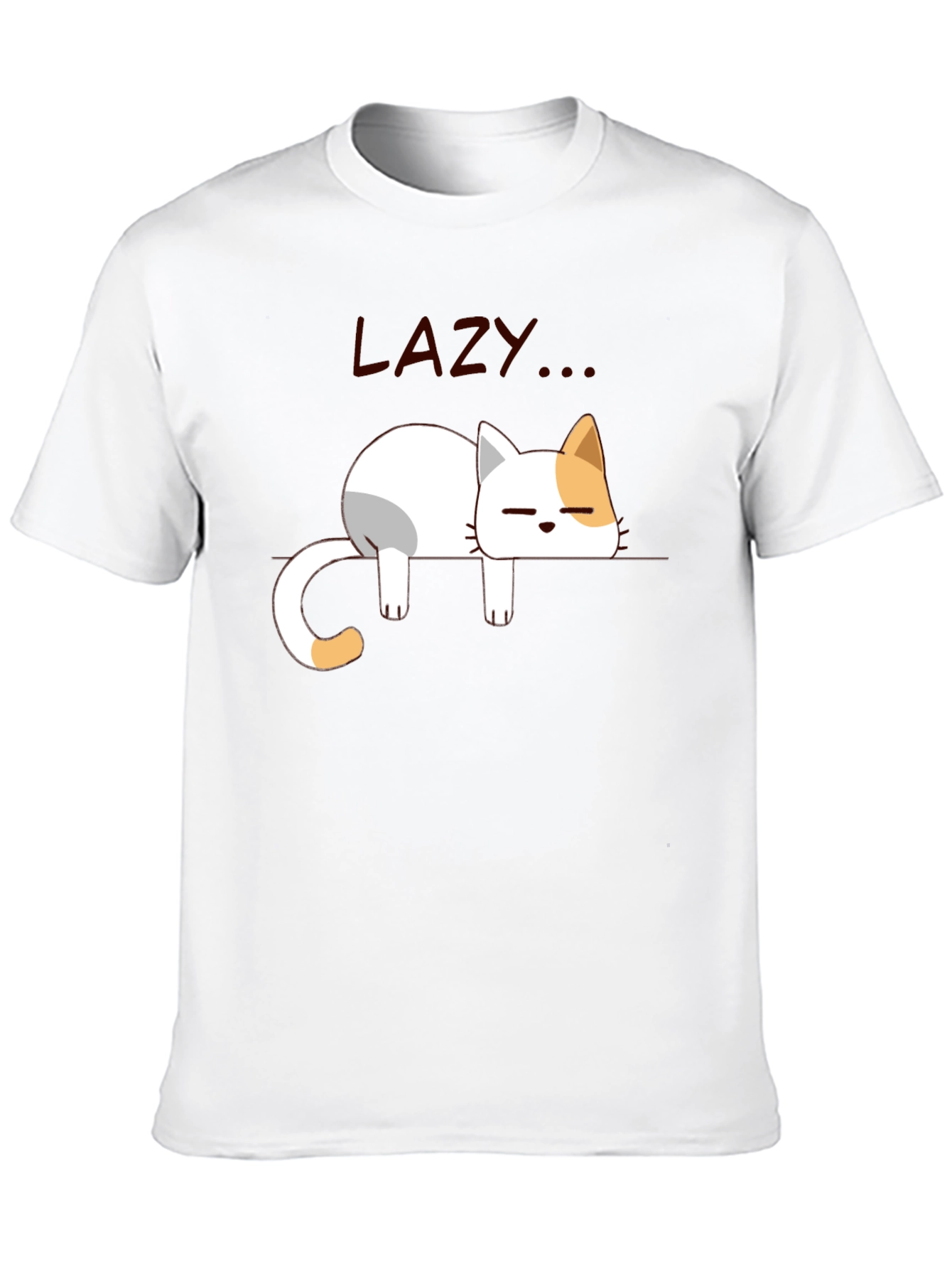 Black Lazy Cat Graphic T-Shirt - Relaxed Fit, Soft Cotton view 10