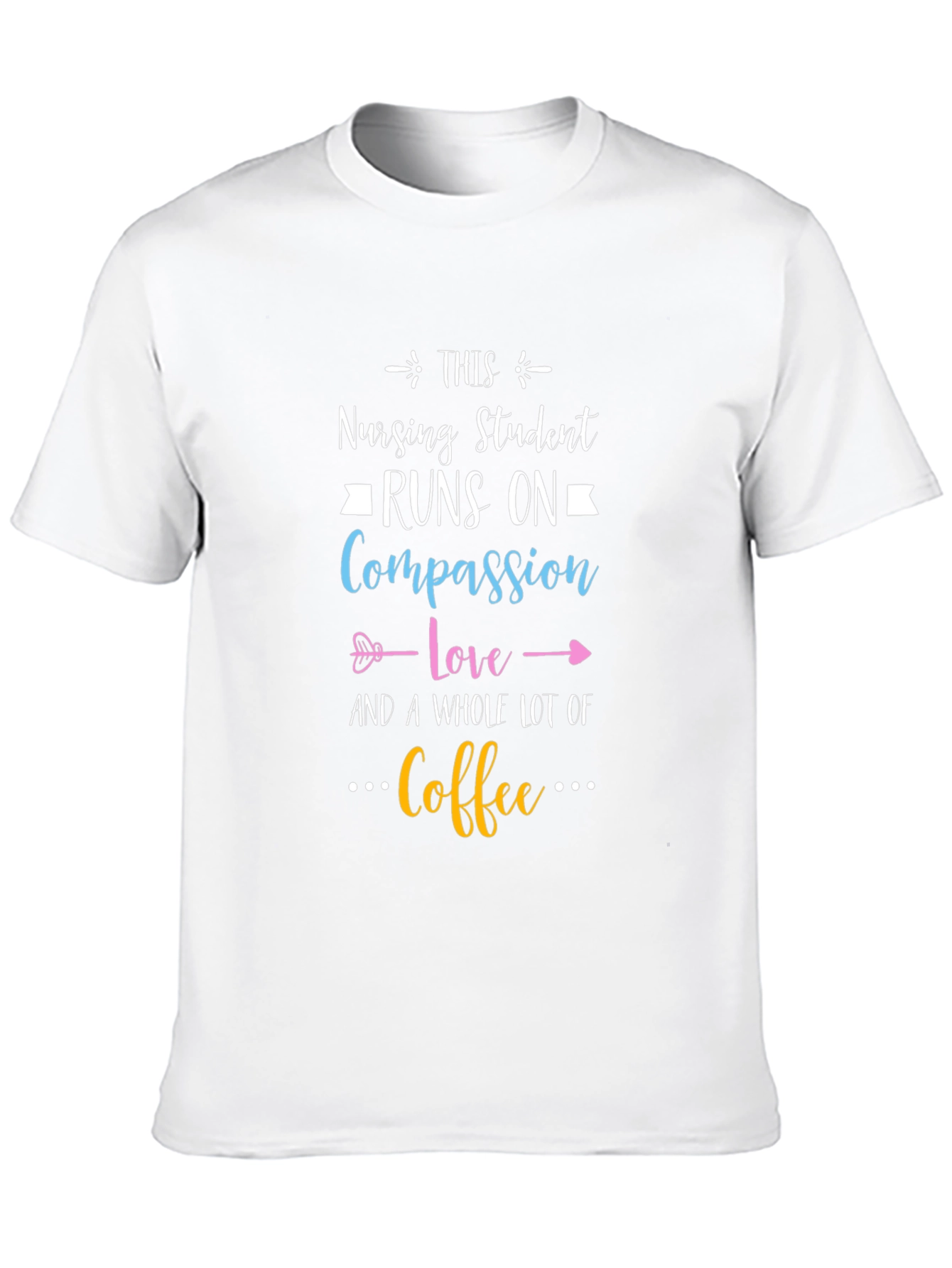 Black Nursing Student Compassion Coffee T-Shirt view 10