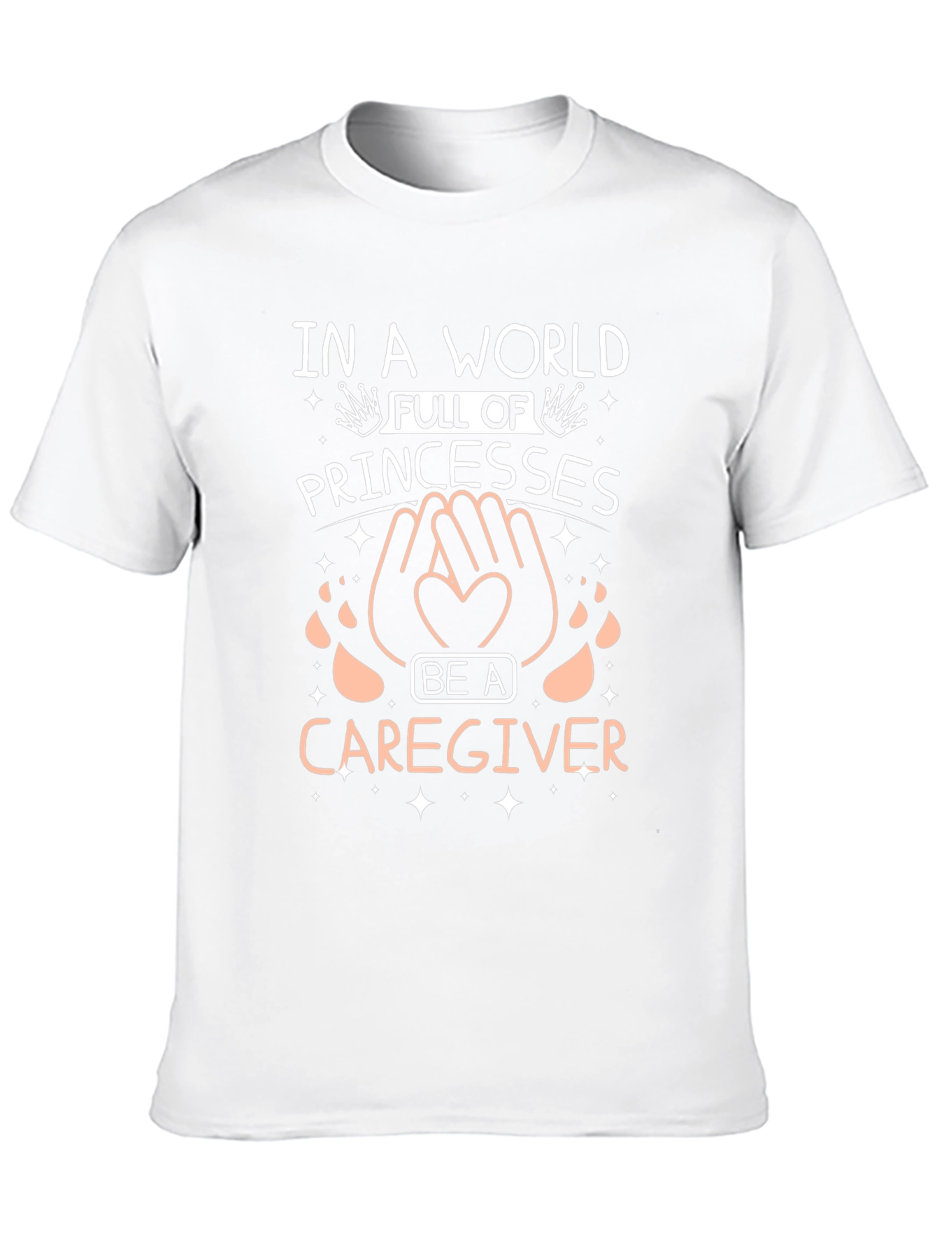 Black Caregiver T-Shirt - Be a Caregiver in a World of Princesses view 10