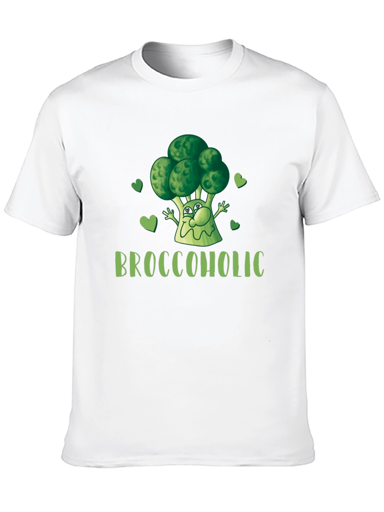 Black Broccoholic Funny Broccoli Lover Black T-Shirt view 10