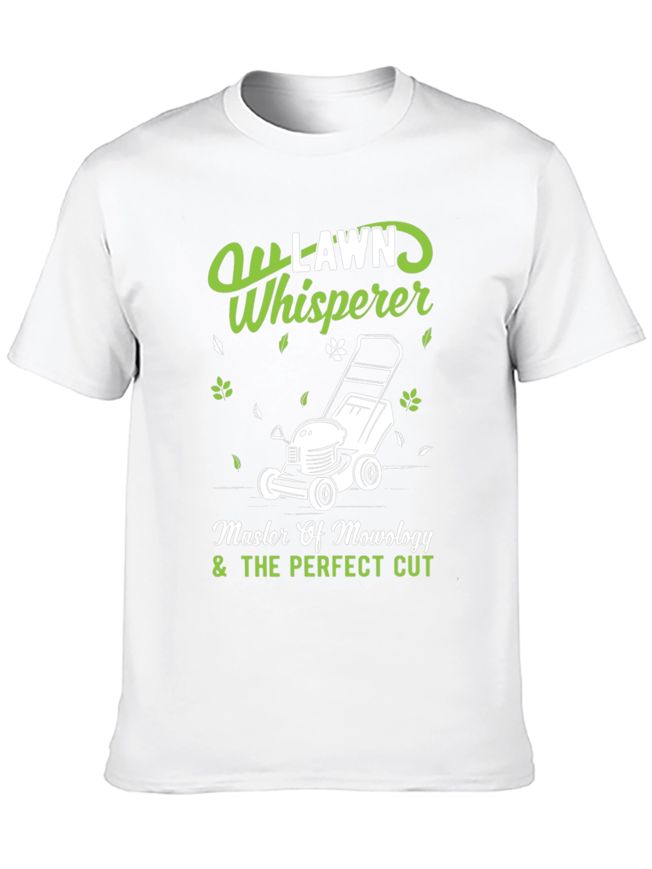 Black Lawn Whisperer T-Shirt - Perfect Cut Mowology Tee view 10