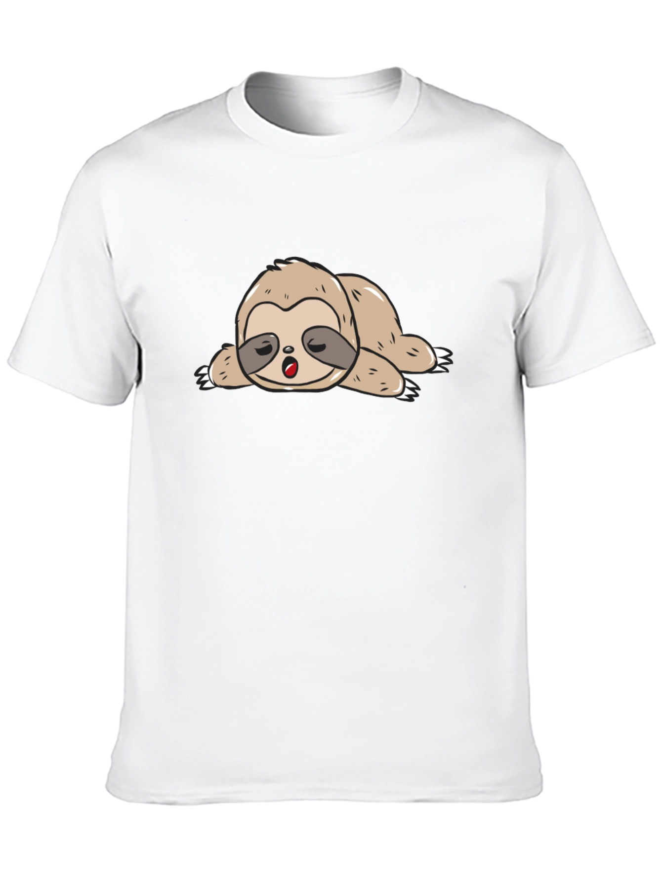 Black Lazy Sloth Graphic T-Shirt - Relaxed Fit view 10