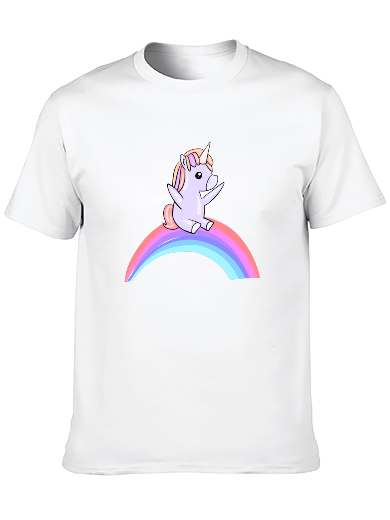 Black Unicorn Rainbow Black T-Shirt view 10
