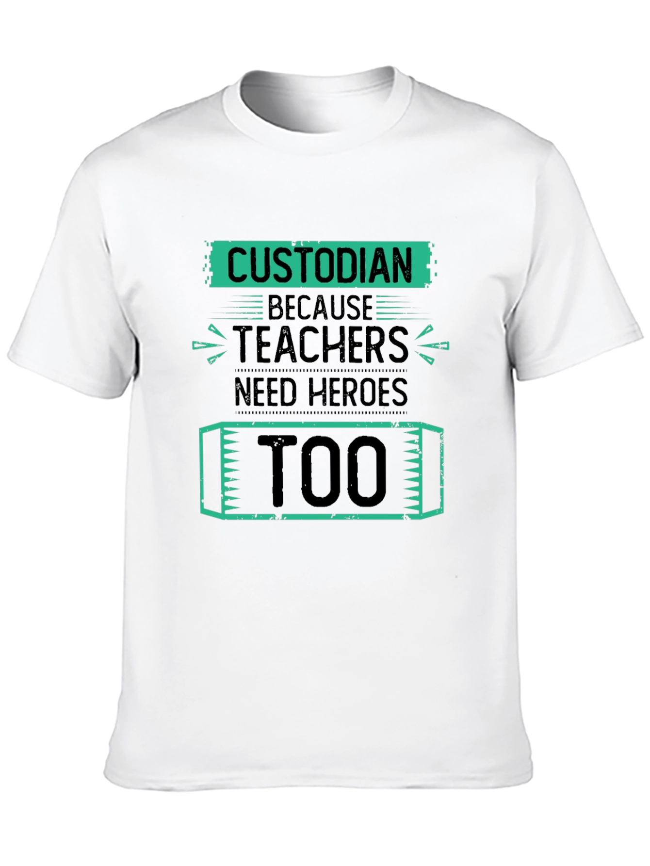Black Custodian Hero Tee - Teacher Appreciation Gift view 10
