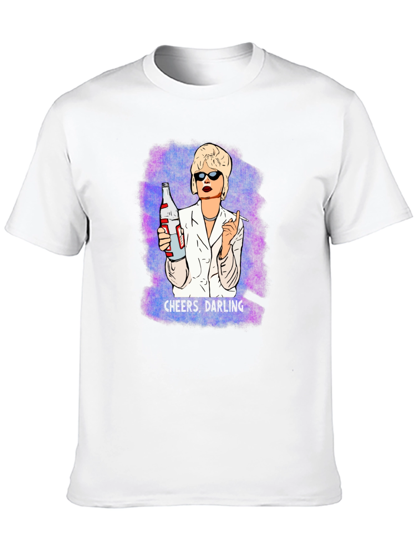 Black Cheers Darling Graphic T-Shirt - Novelty Tee view 10