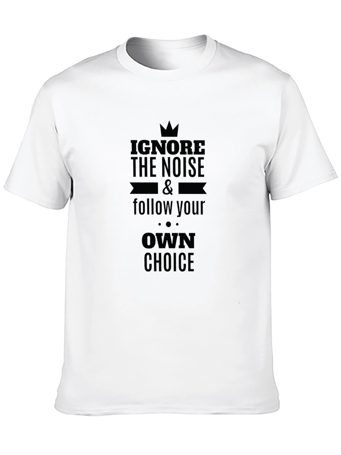 Black Motivational Black T-Shirt - Follow Your Own Choice view 10