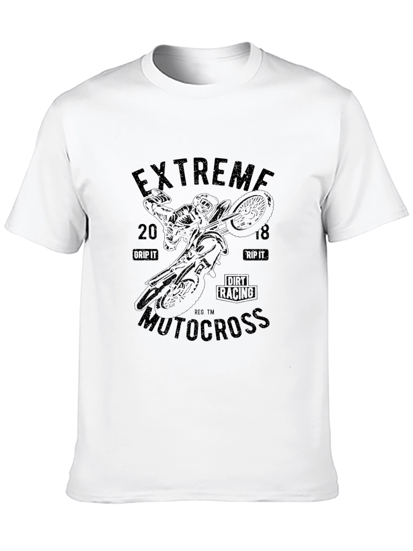 Black Extreme Motocross T-Shirt - Black Graphic Tee view 10