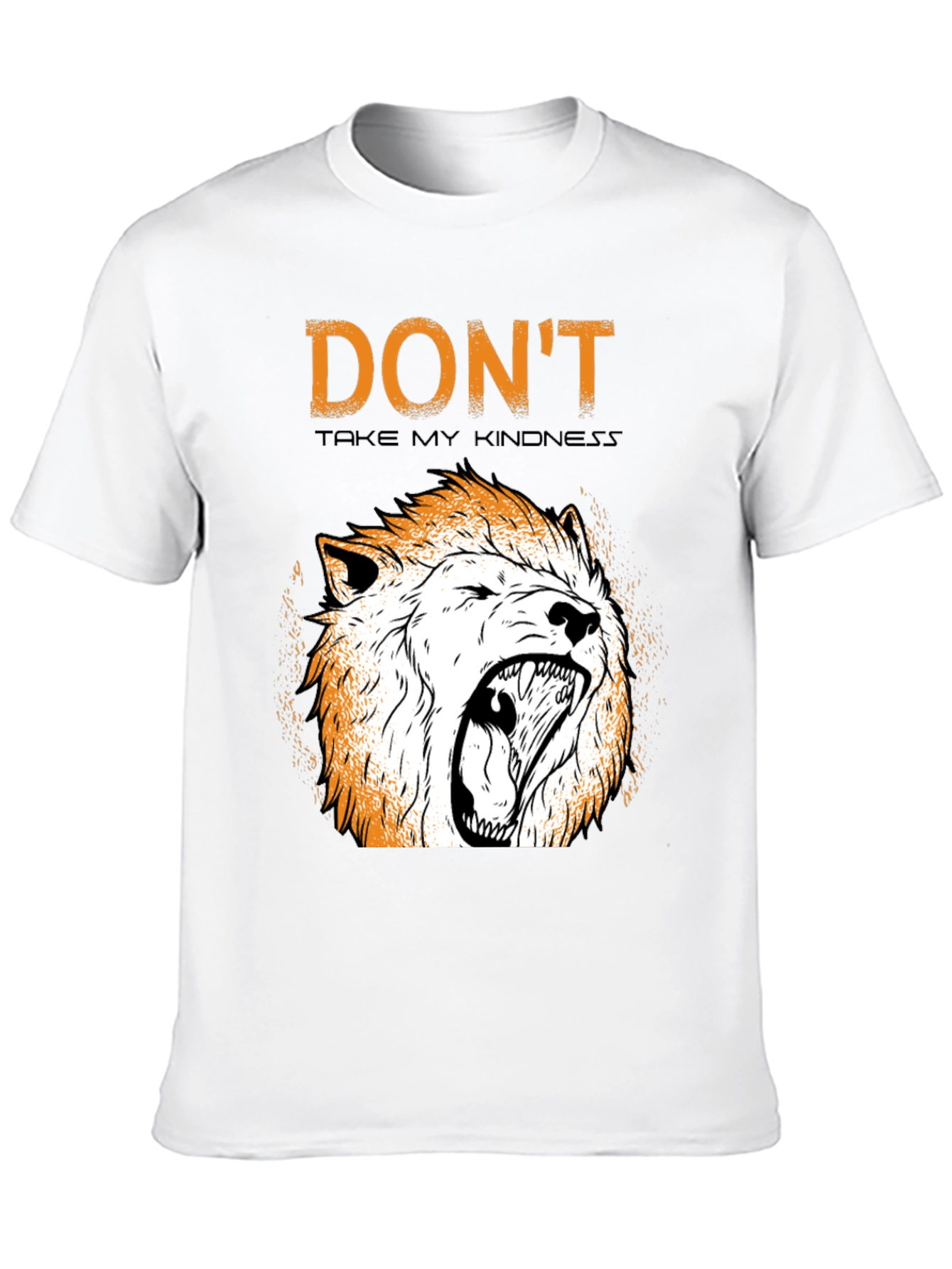 Black Don't Take My Kindness T-Shirt with Lion Graphic view 10