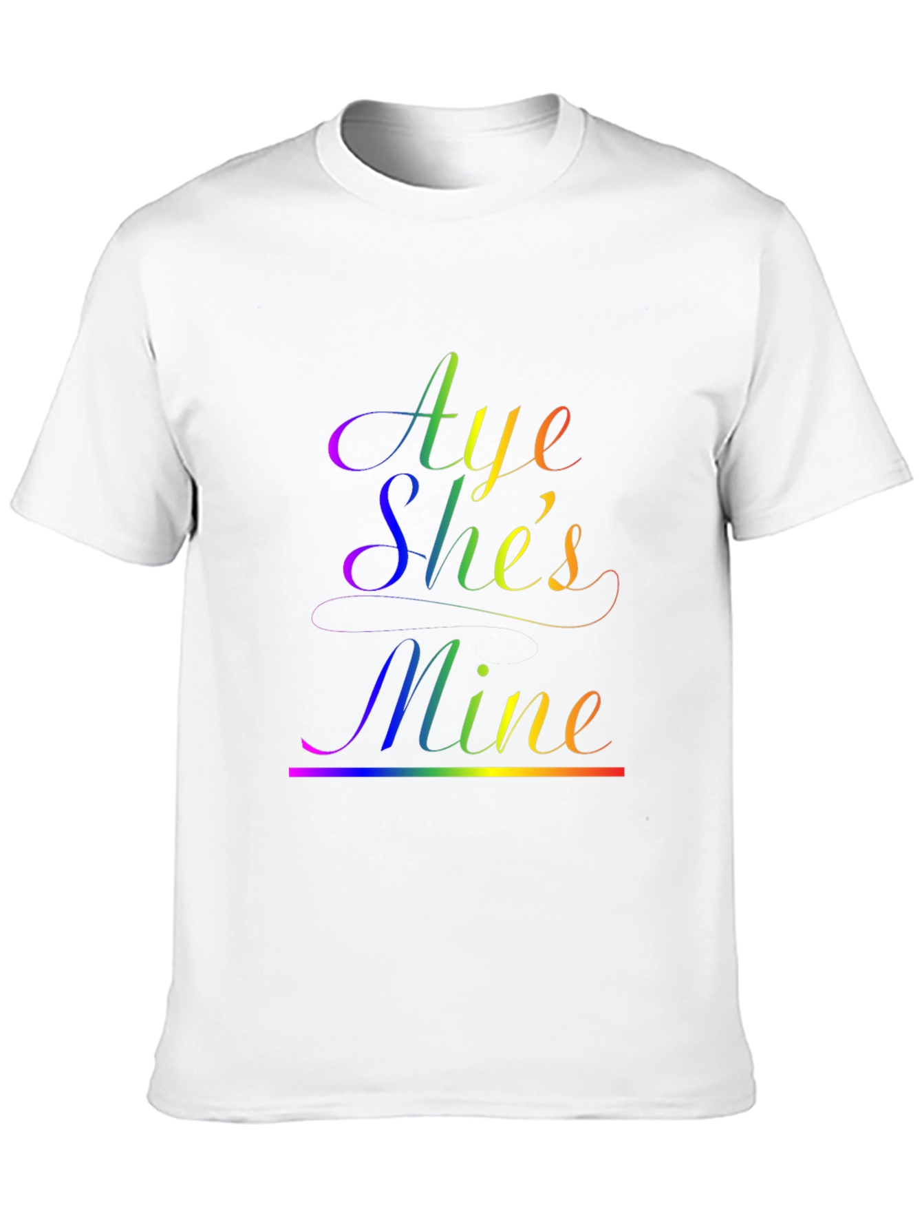 Black Aye She's Mine LGBTQ+ Pride T-Shirt view 10