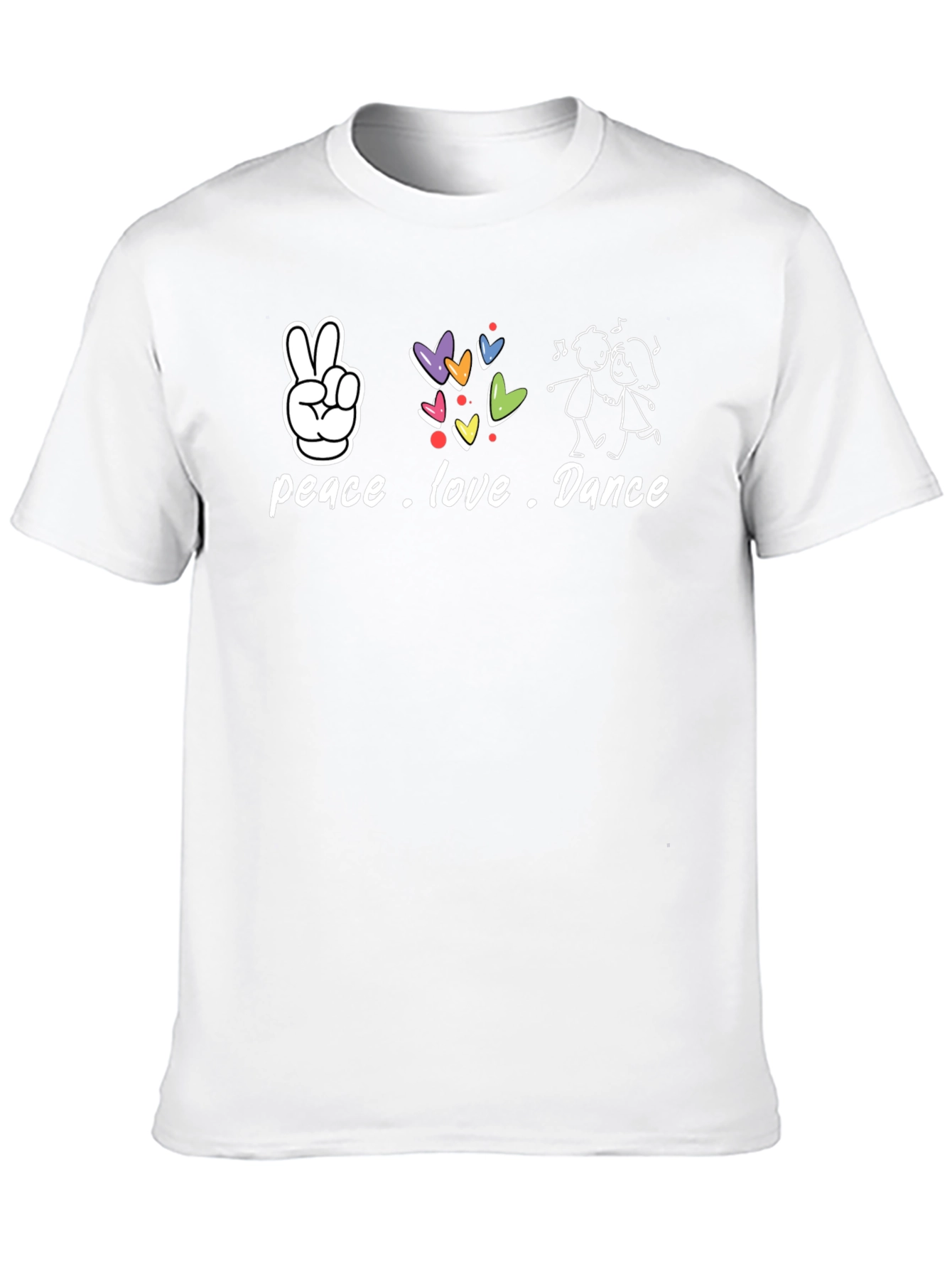 Black Peace Love Dance Graphic T-Shirt view 10