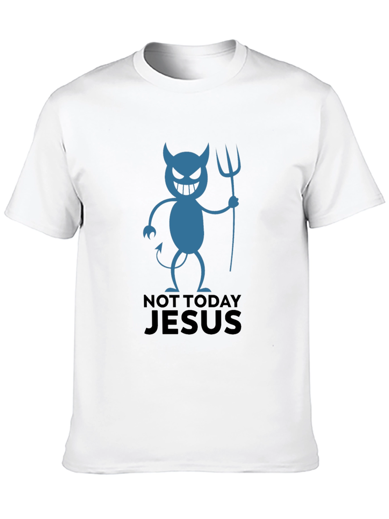 Black Not Today Jesus Devil Graphic T-Shirt view 10