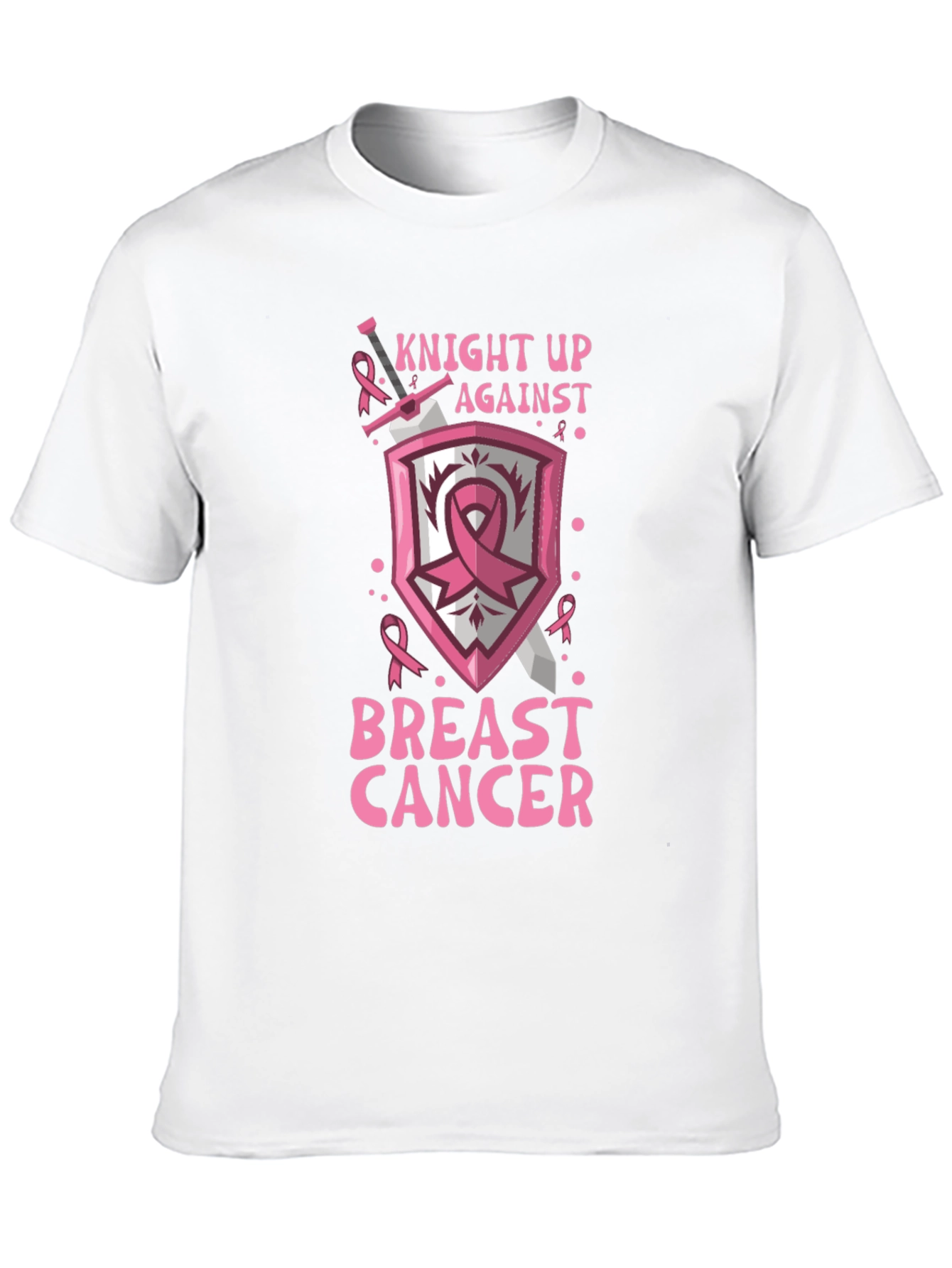 Black Knight Up Against Breast Cancer Awareness T-Shirt view 10