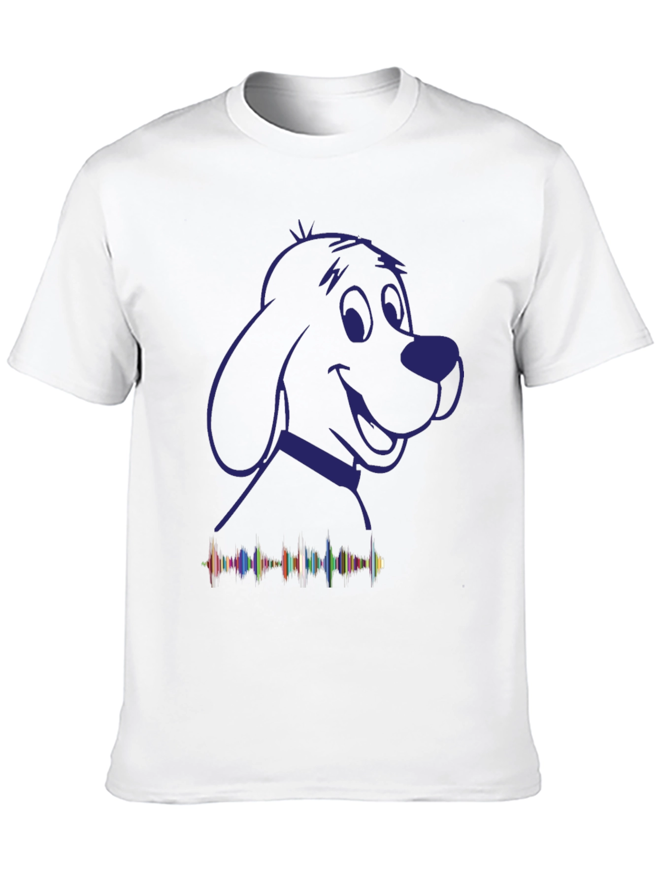 Black Dog Outline T-Shirt with Soundwave Graphic view 10