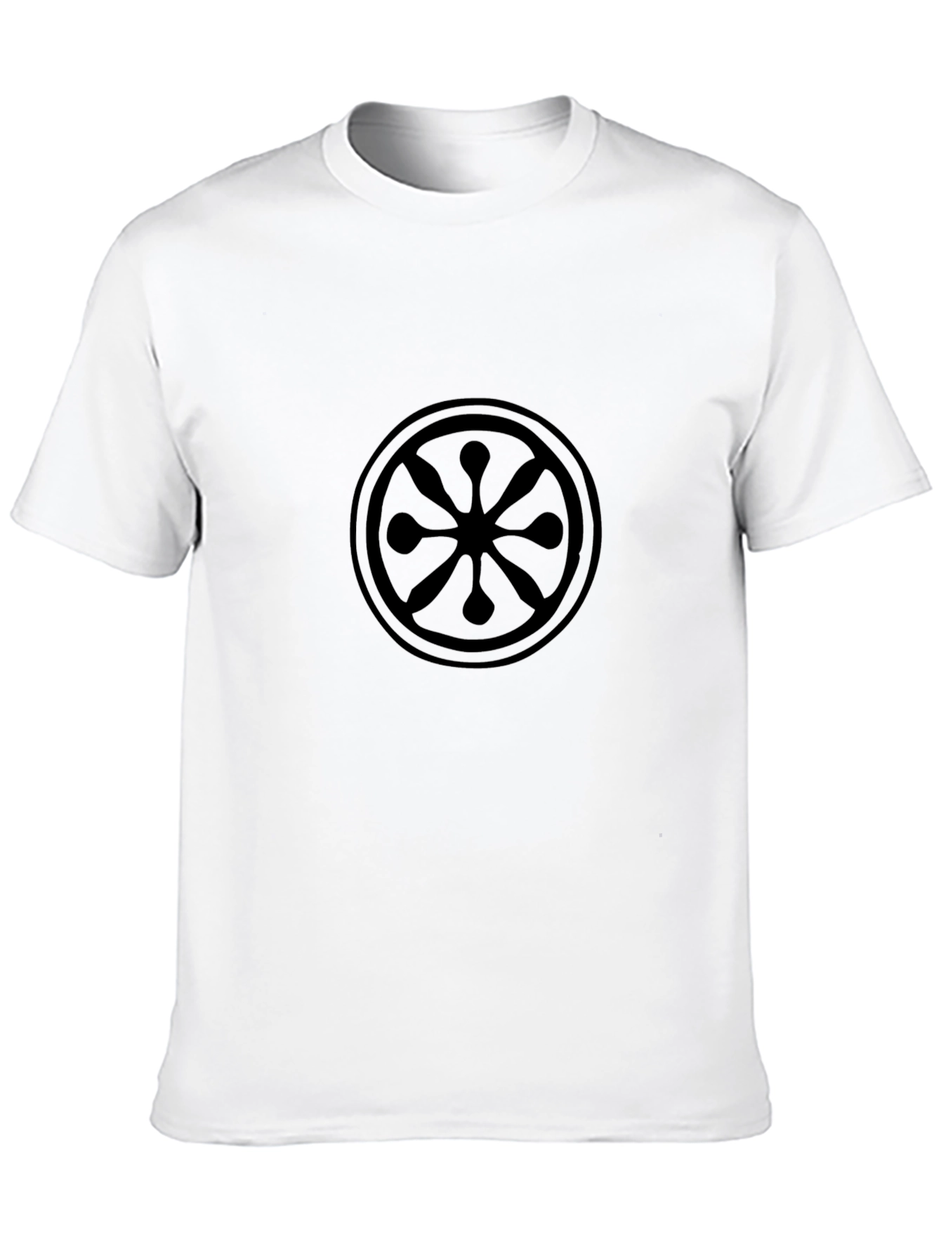 Black Men's Black Graphic Tee - Circle Design view 10