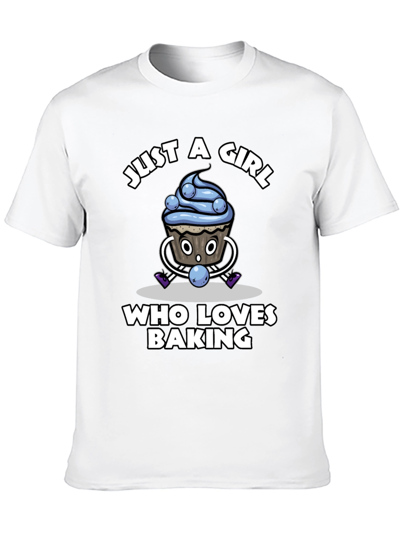 Black Just A Girl Who Loves Baking T-Shirt view 10