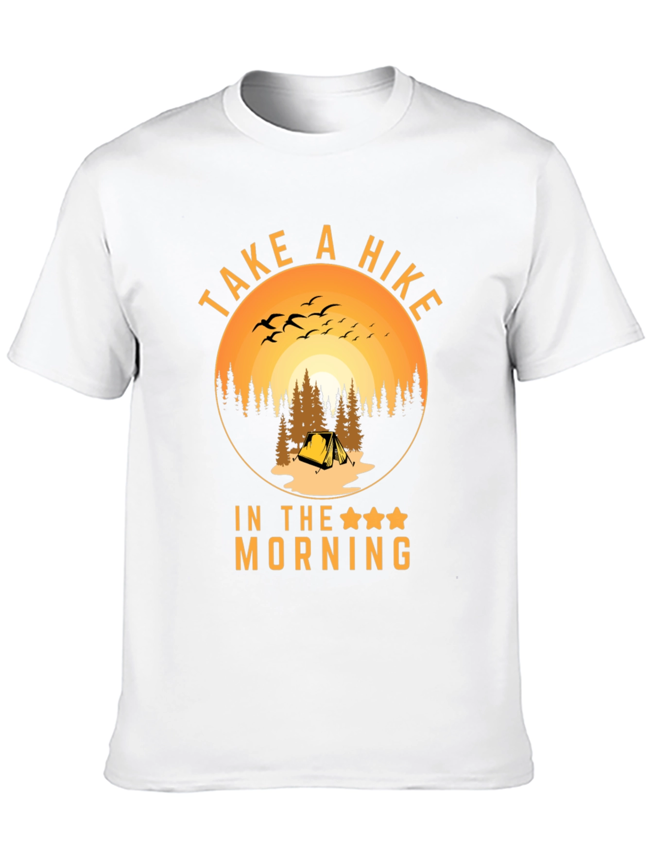Black Take A Hike In The Morning T-Shirt view 10