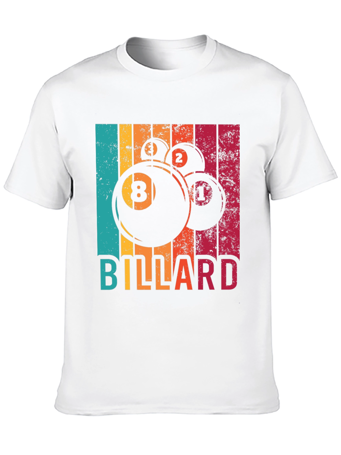 Black Retro Billiards T-Shirt - Vintage Pool Design view 10