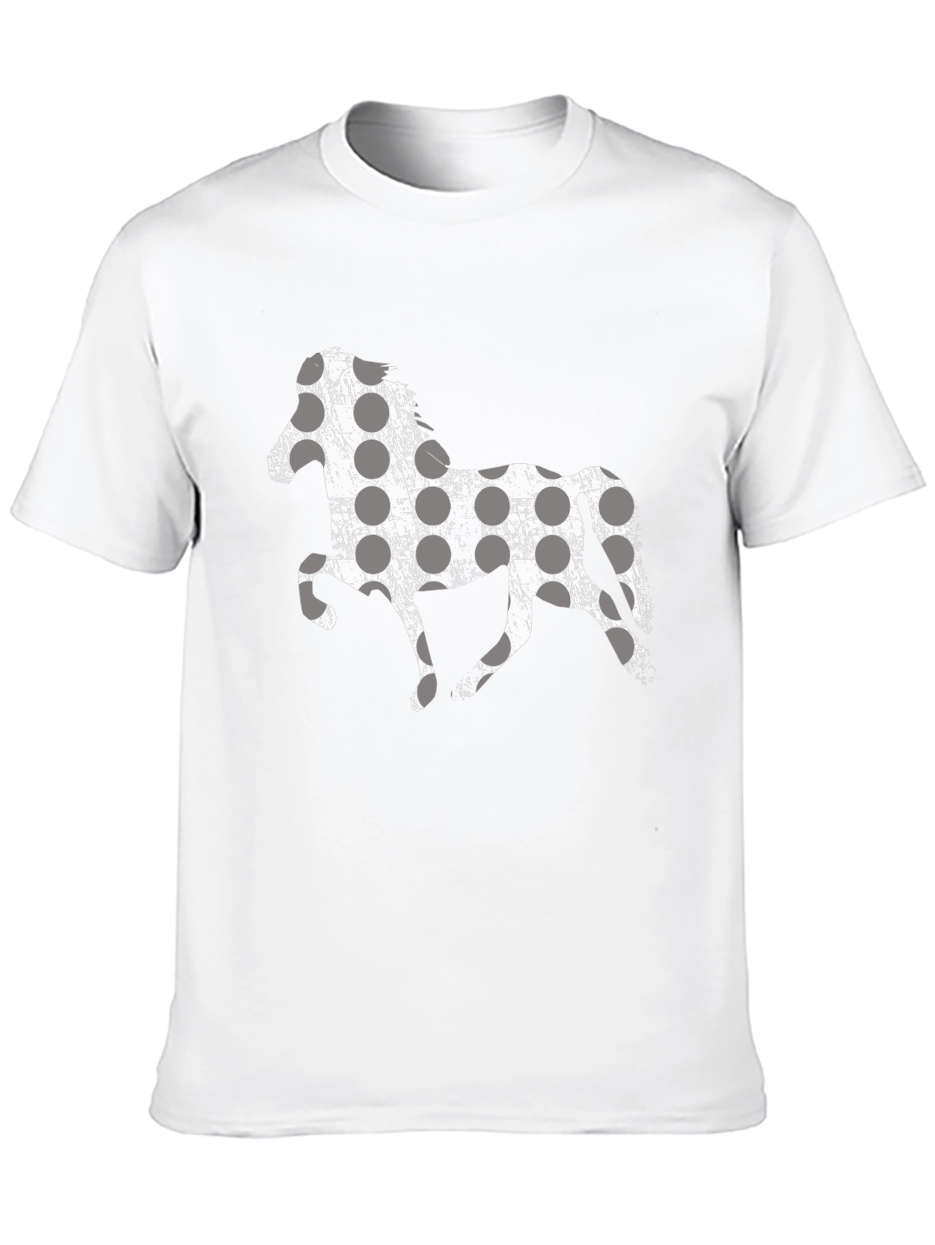 Black Horse Silhouette Men's Black T-Shirt view 10