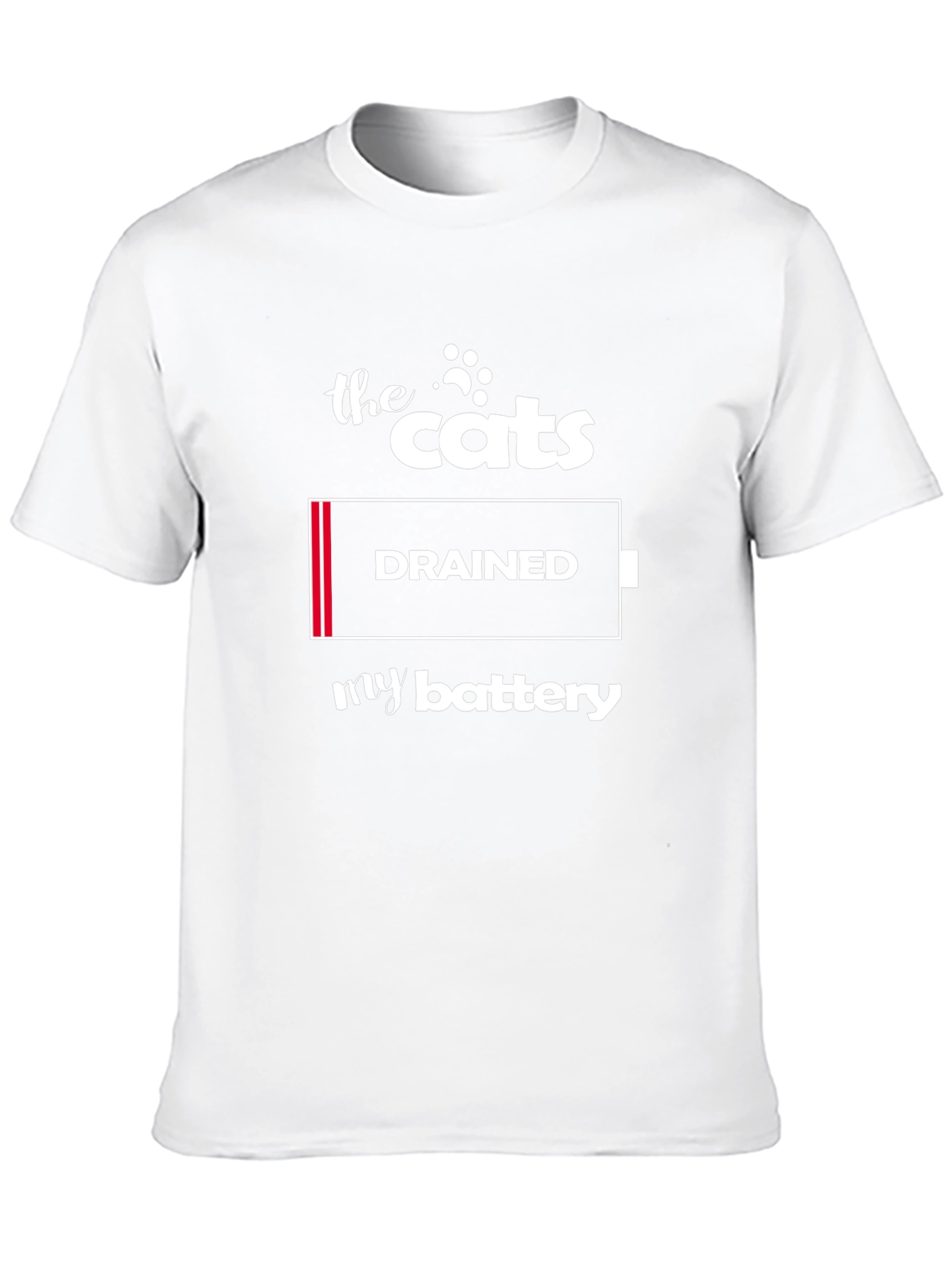 Black The Cats Drained My Battery Graphic T-Shirt view 10