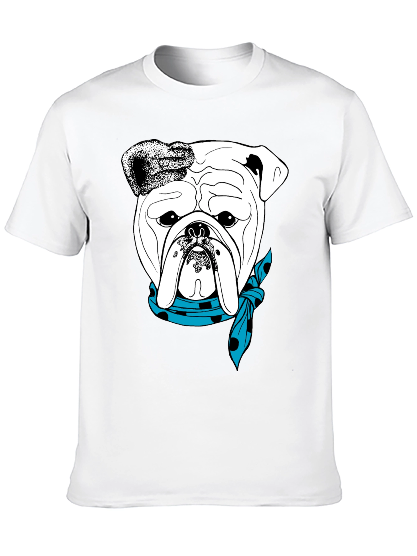 Black Bulldog Bandana Graphic Tee - Stylish Dog Lover T-Shirt view 10
