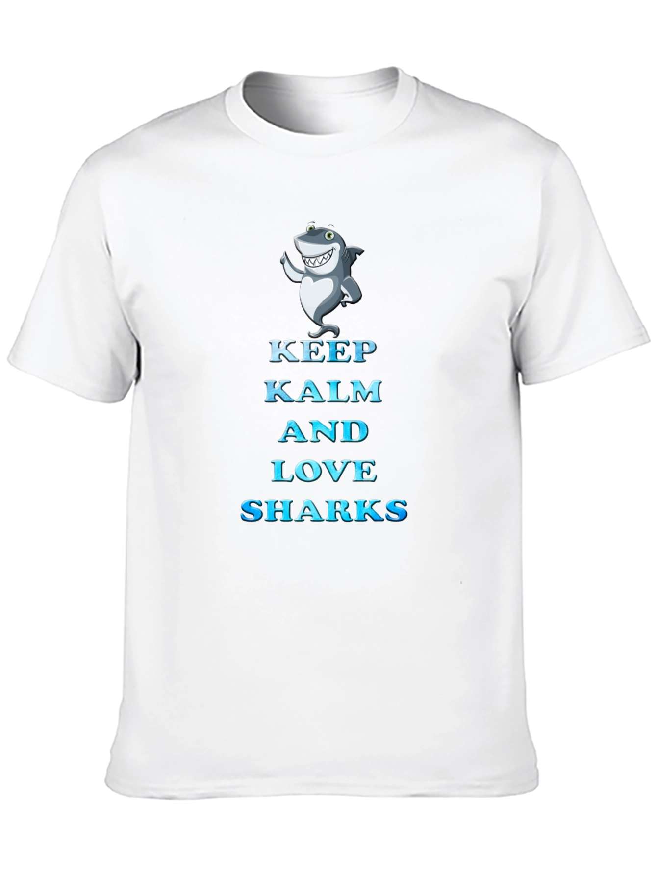 Black Keep Kalm and Love Sharks T-Shirt view 10
