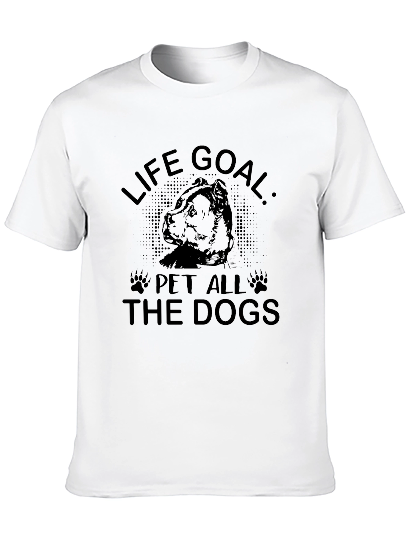 Black Life Goal: Pet All The Dogs Graphic T-Shirt view 10