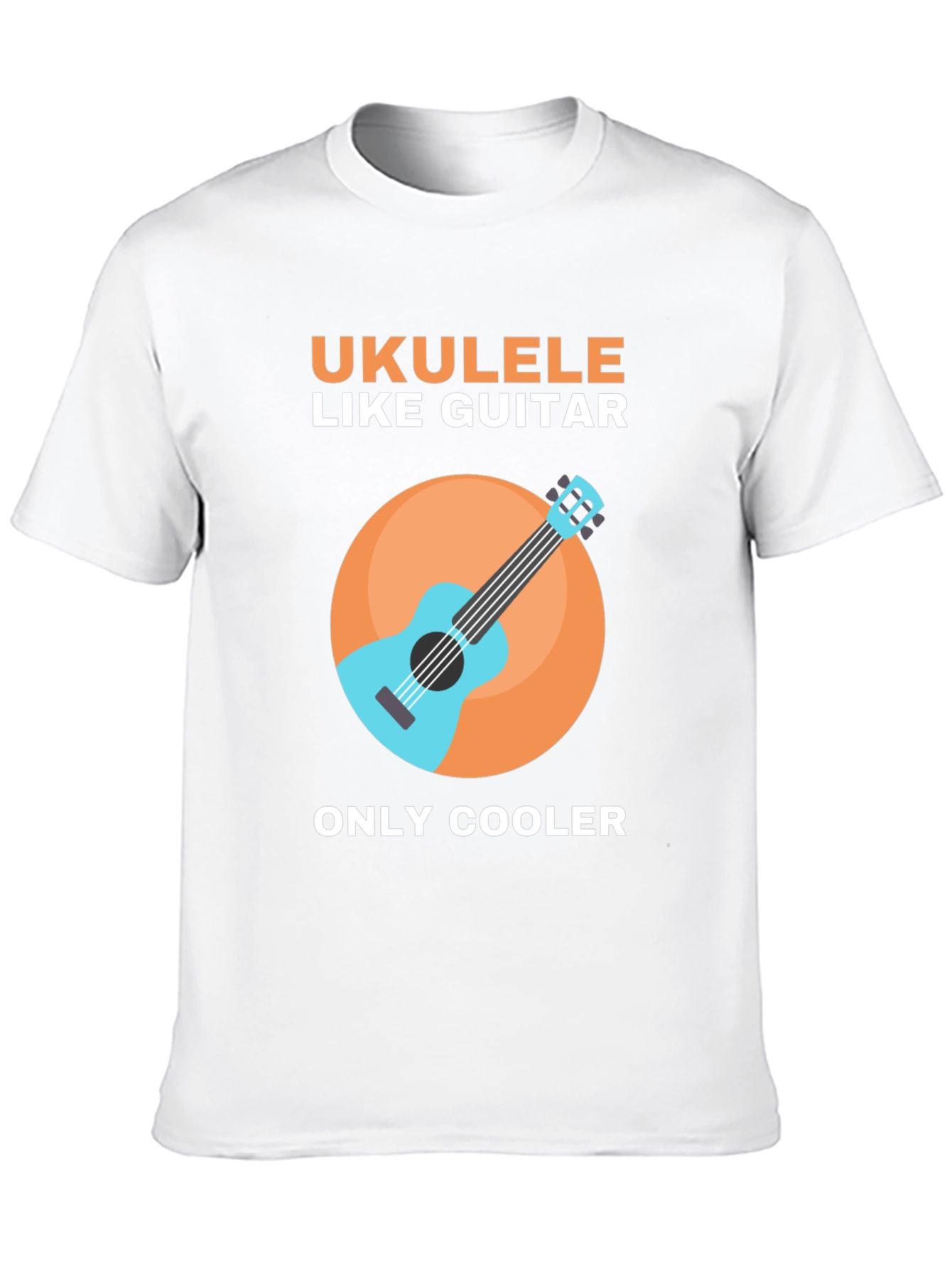 Black Ukulele Like Guitar Graphic Tee view 10