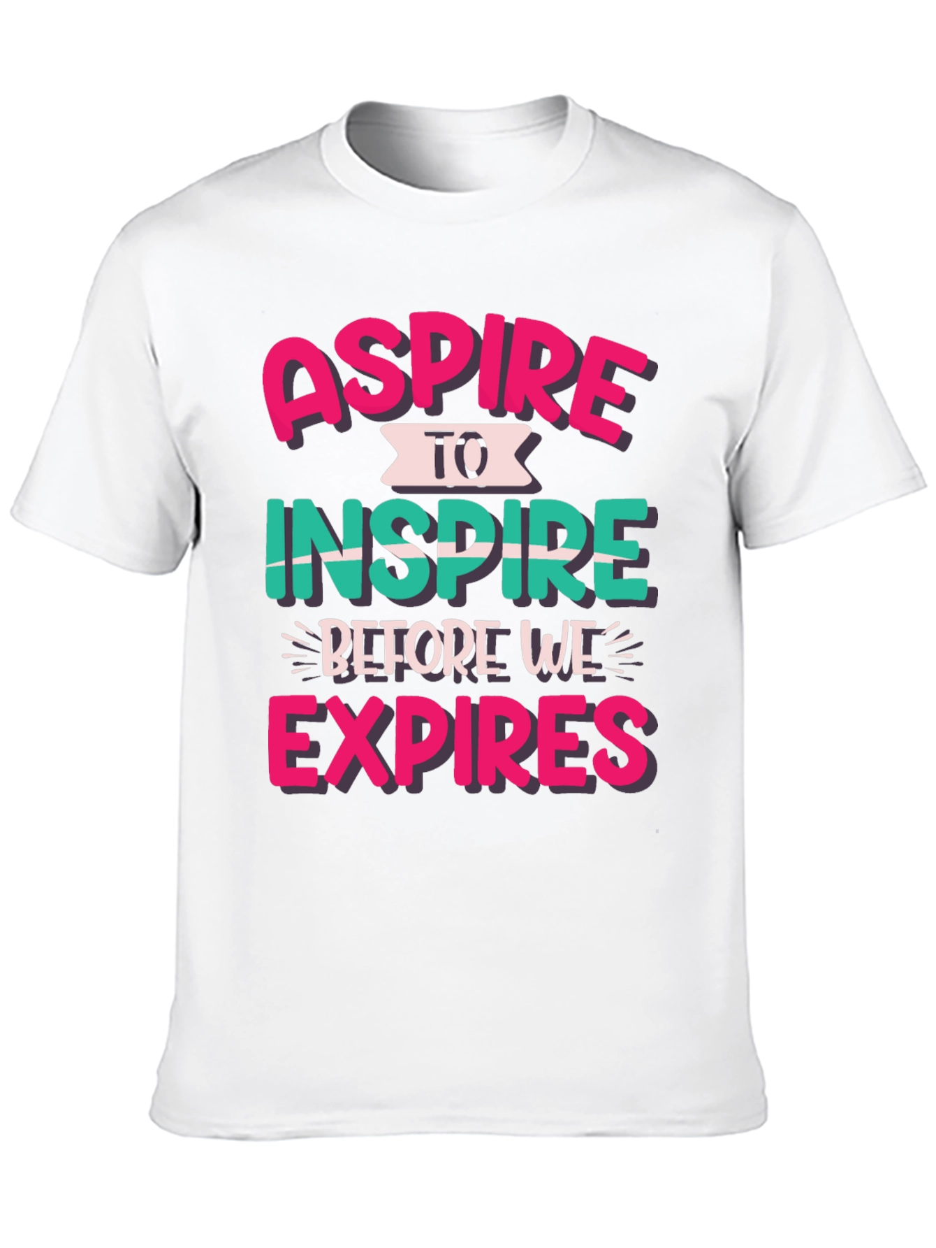 Black Aspire to Inspire Graphic T-Shirt view 10
