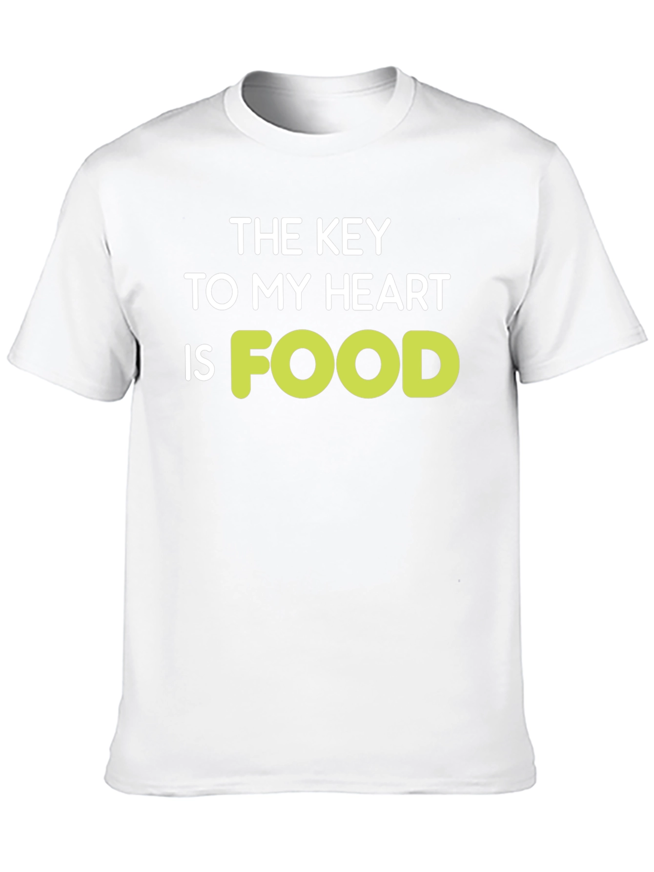 Black The Key to My Heart is Food T-Shirt view 10