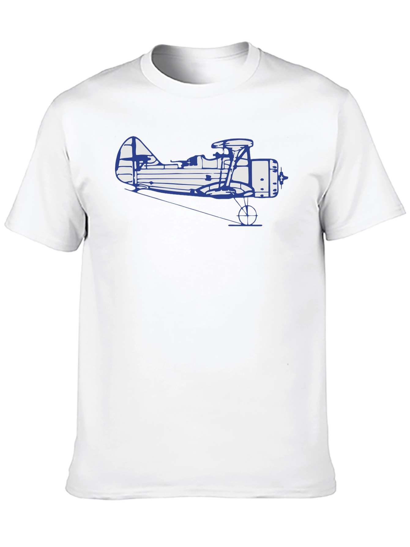 Black Vintage Biplane Graphic T-Shirt - Classic Style view 10