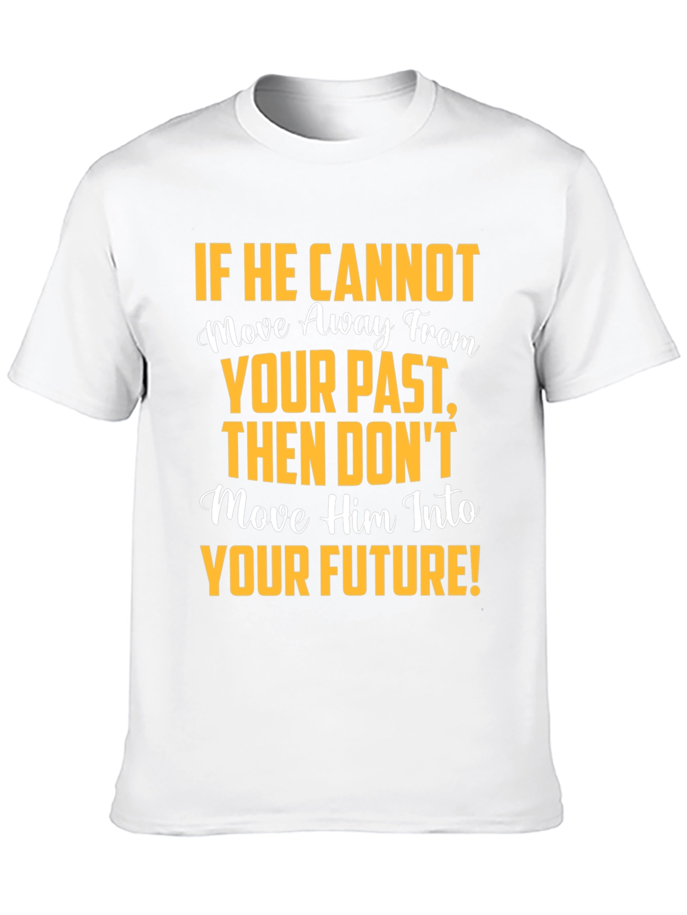 Black Motivational Graphic T-Shirt: Move Away From Your Past view 10