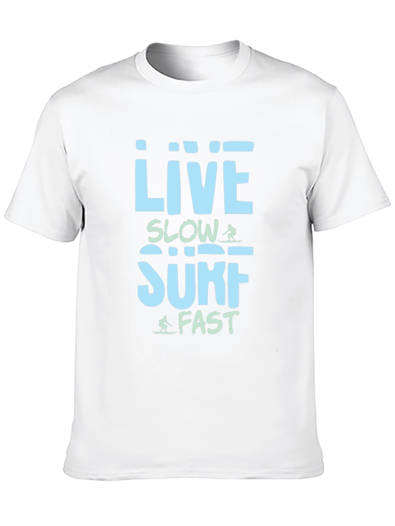 Live Slow Surf Fast T-Shirt - Black Cotton Tee - 10