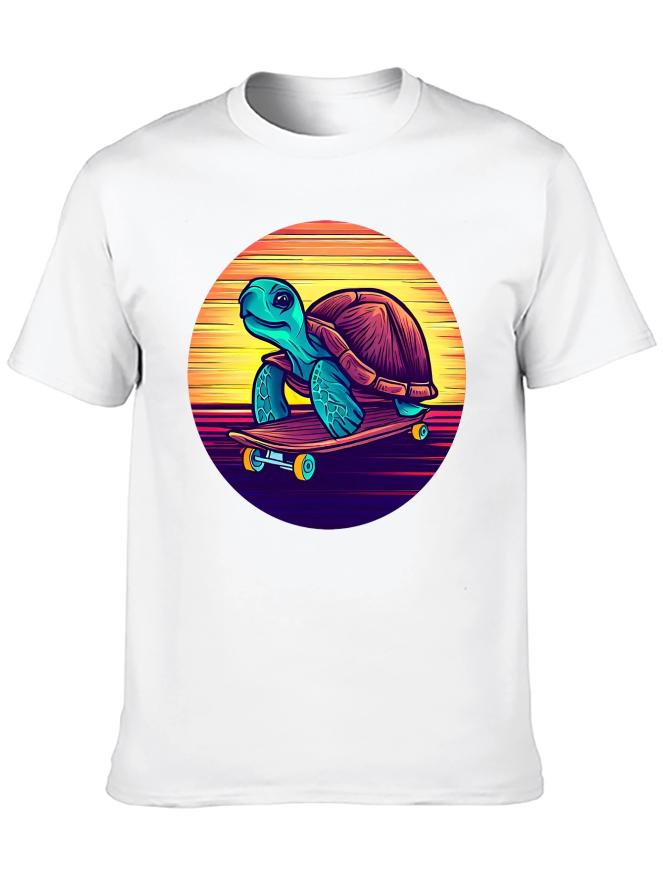 Black Skateboarding Turtle Graphic Tee - Cool Retro Design view 10