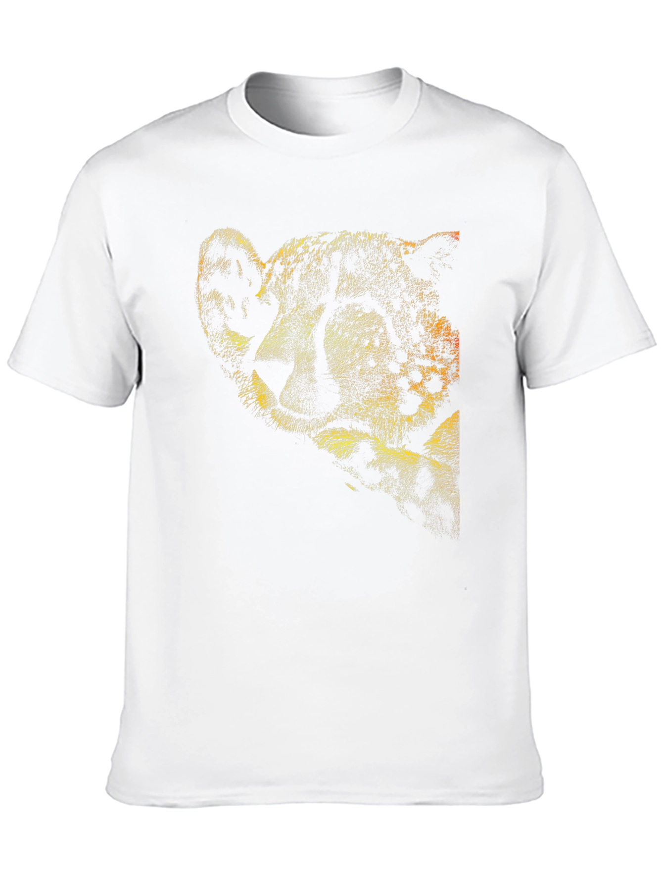 Black Cheetah Print Crew Neck T-Shirt view 10