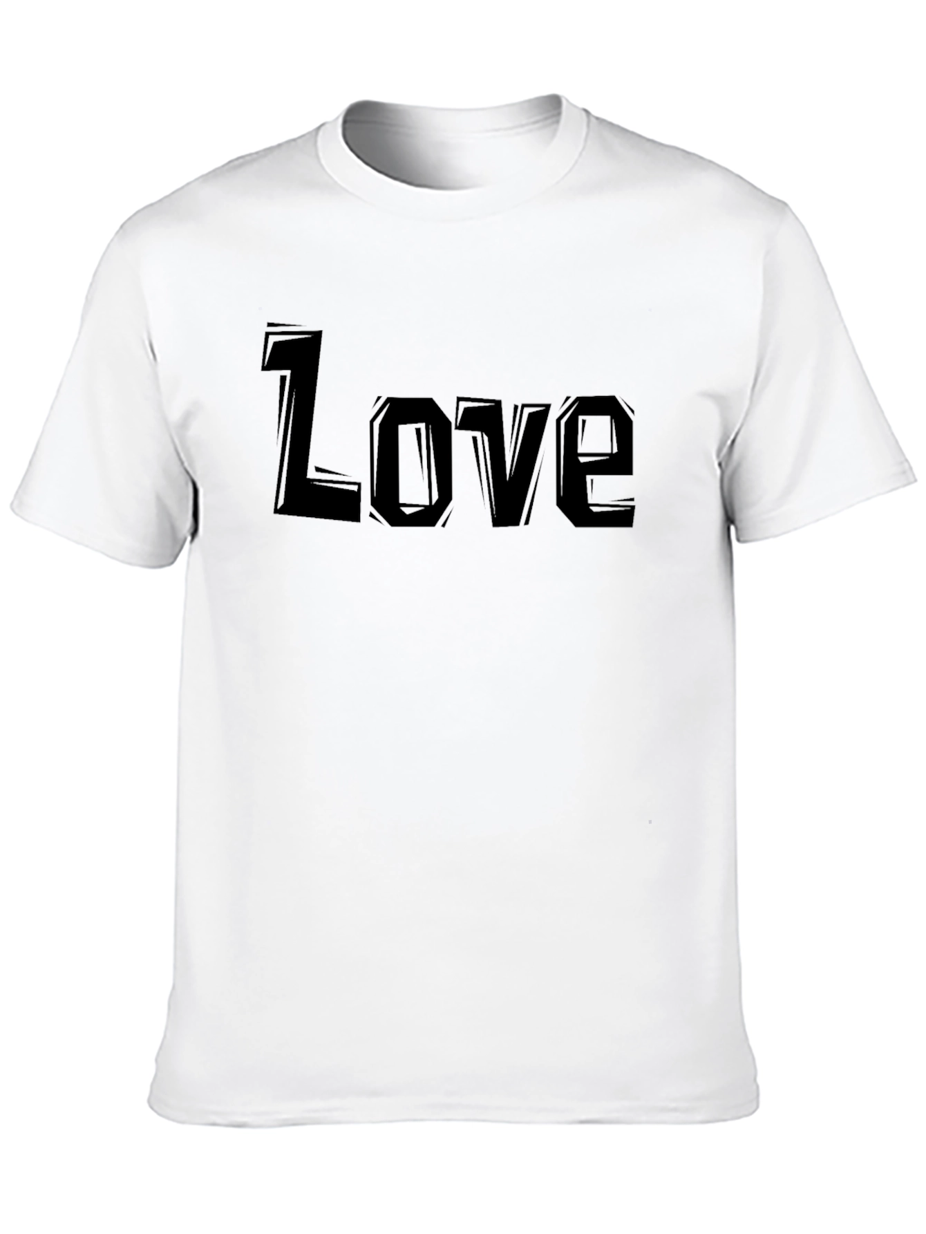 Black Men's Black "Love" Graphic T-Shirt view 10