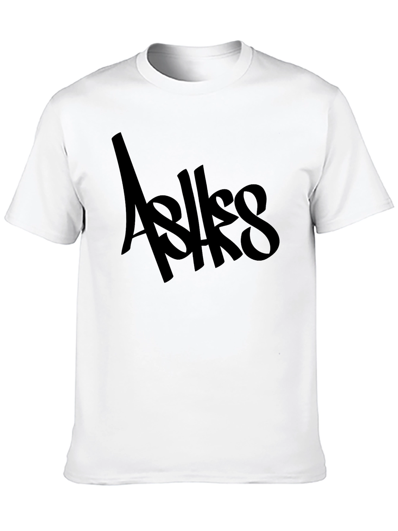 Black Aslls Graphic Tee - Black Cotton Blend T-Shirt view 10