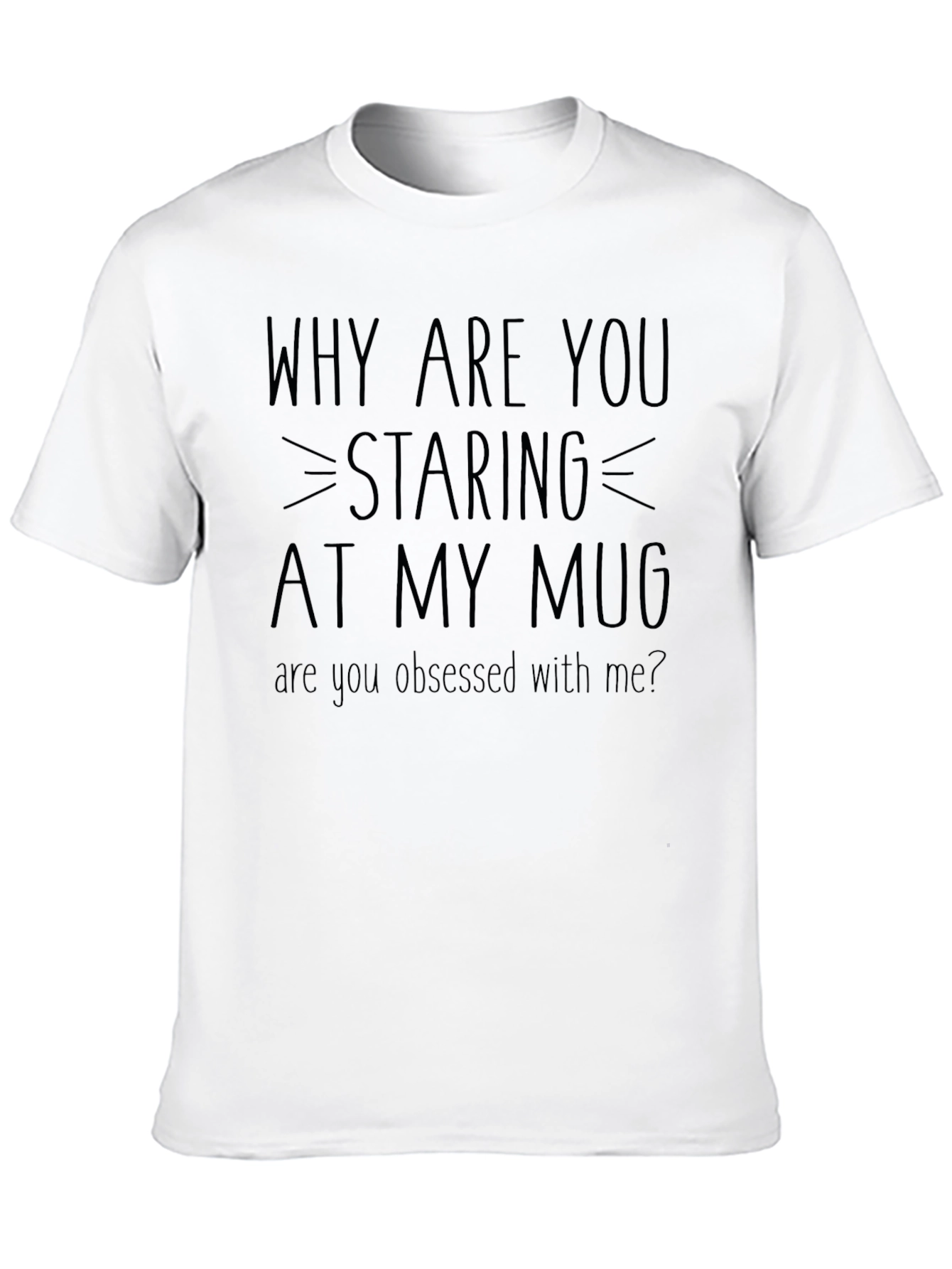 Black Staring at My Mug Graphic Novelty Tee view 10