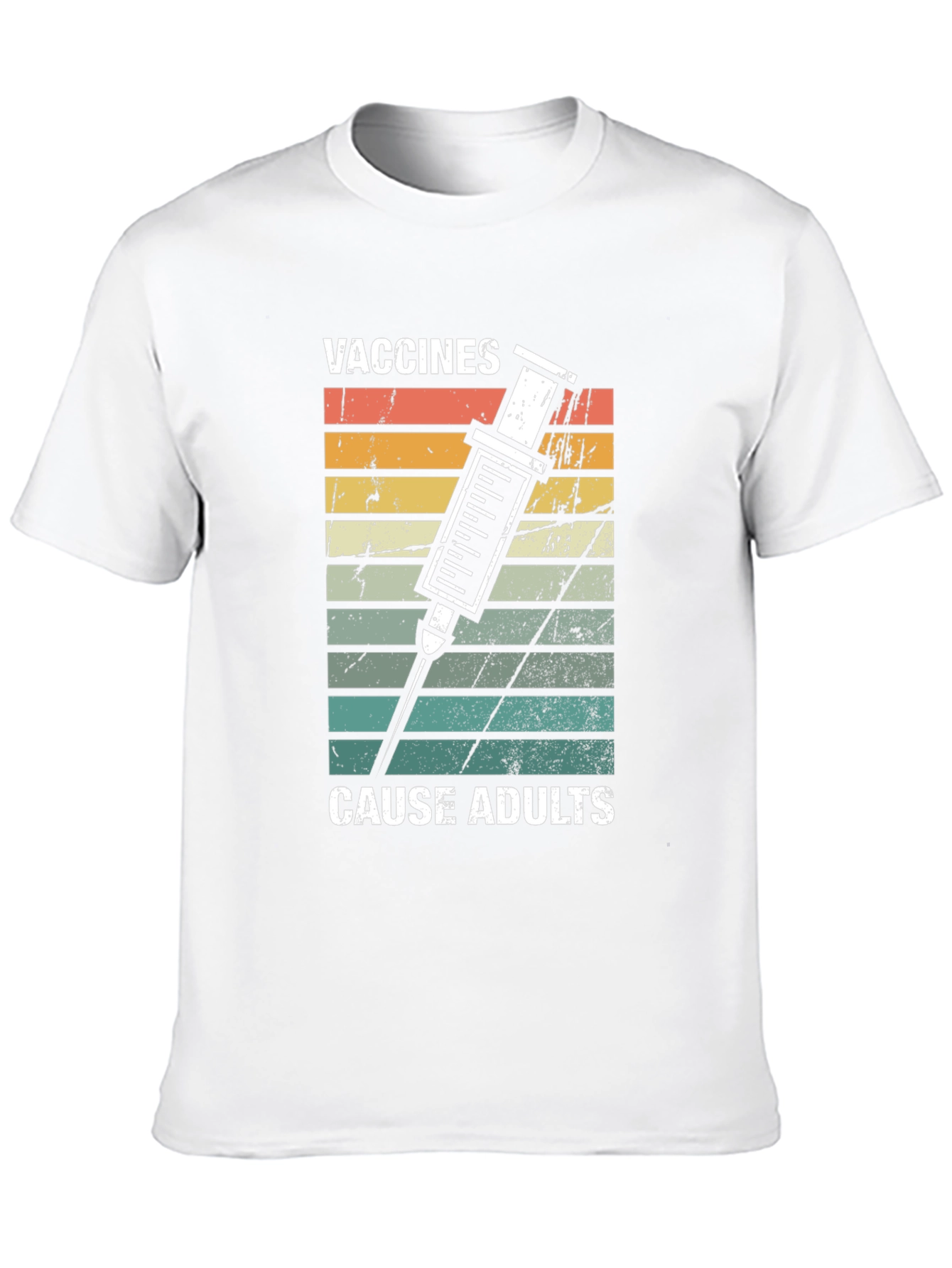 Black Vaccines Cause Adults Graphic T-Shirt view 10