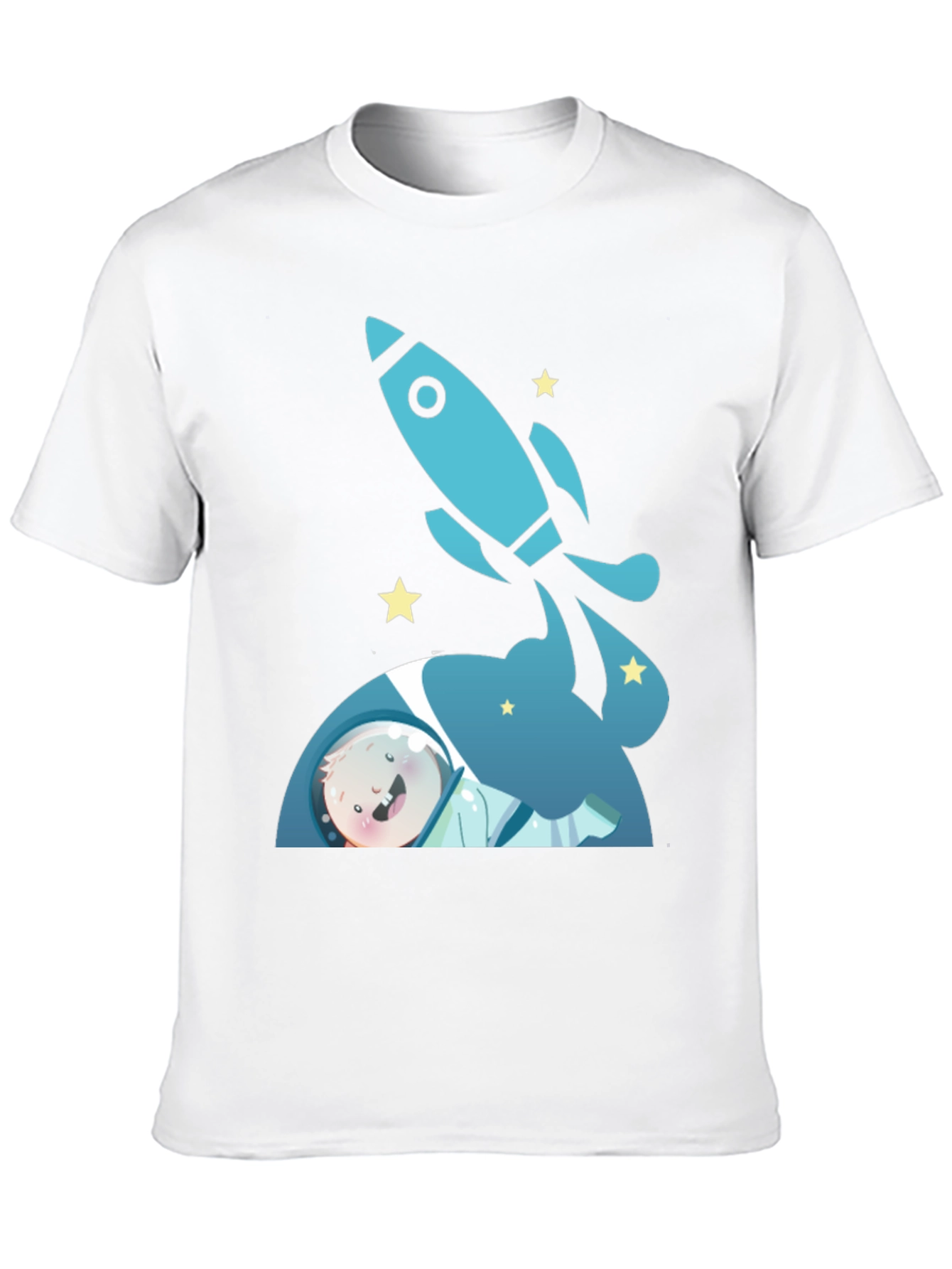 Black Astronaut & Rocket Black T-Shirt - Space Adventure! view 10