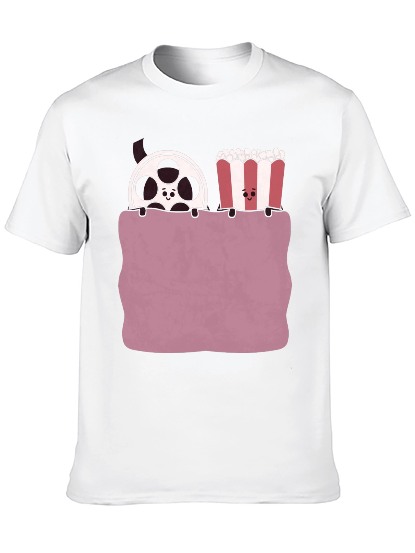 Black Movie Night T-Shirt - Reel & Popcorn Design view 10