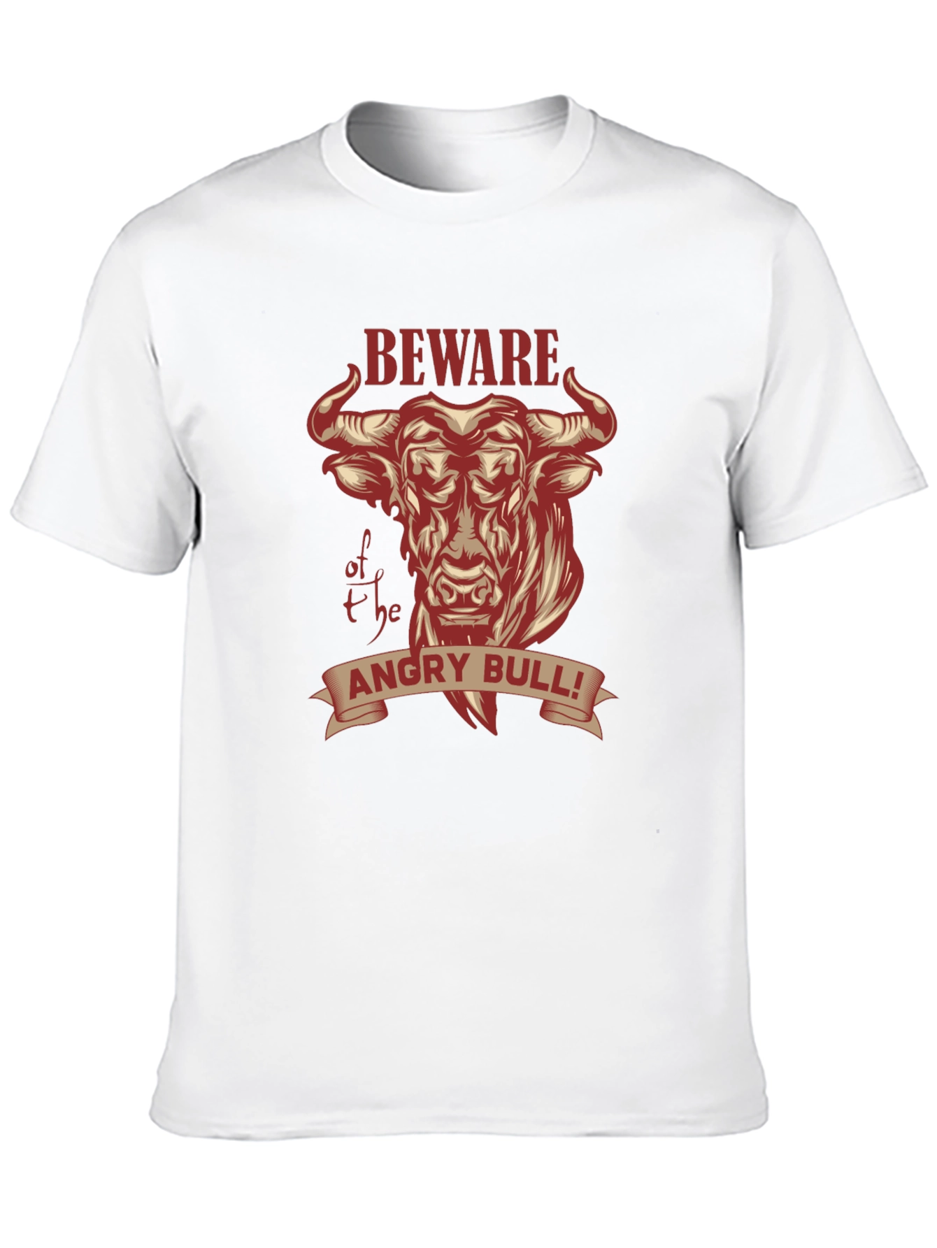 Black Beware of the Angry Bull Graphic T-Shirt view 10