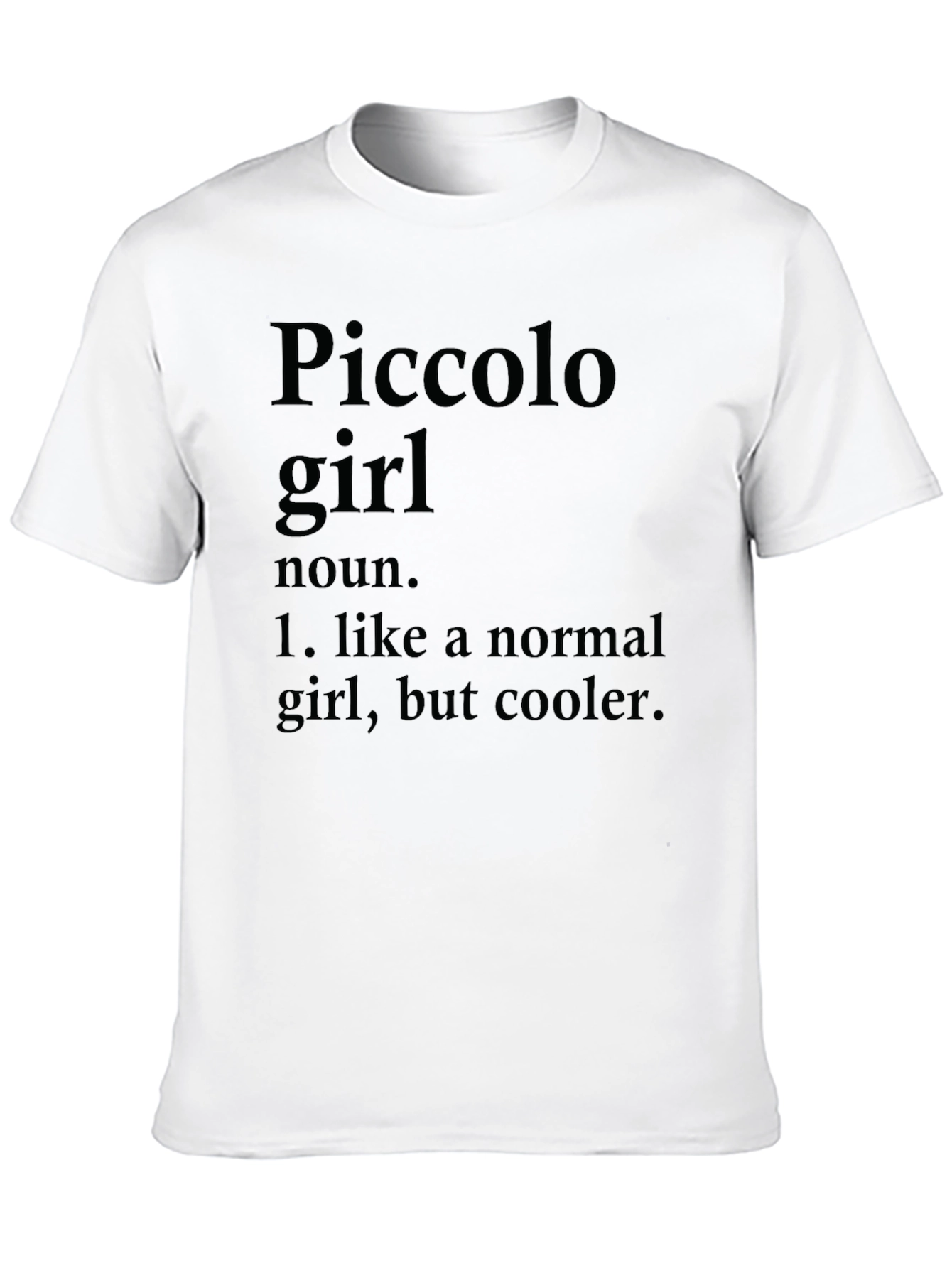 Black Cool Piccolo Girl T-Shirt - Unique Definition Tee view 10
